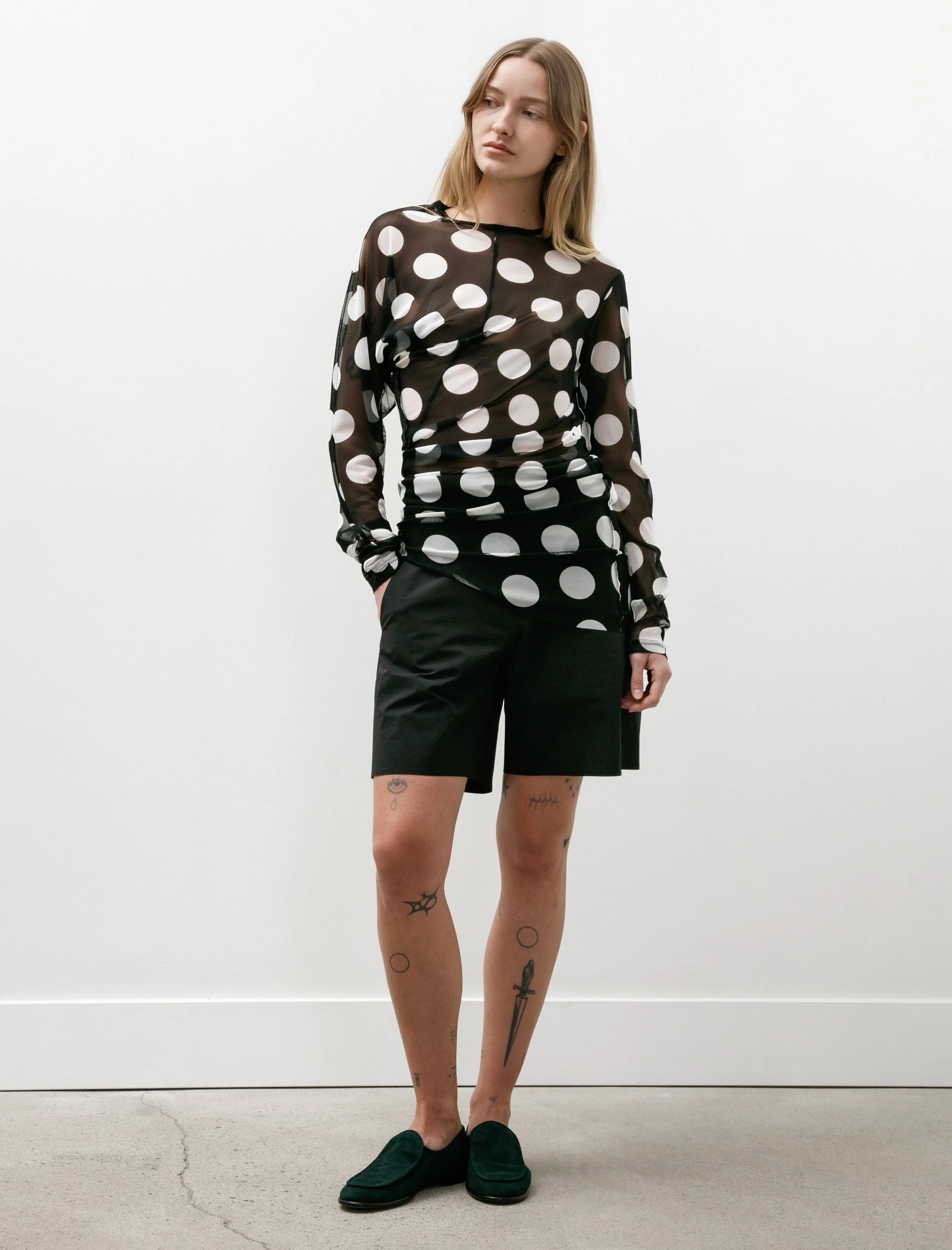 Twisted Tunic Black/White Polka Dot sold by SHOP NEIGHBOR product image thumbnail 3