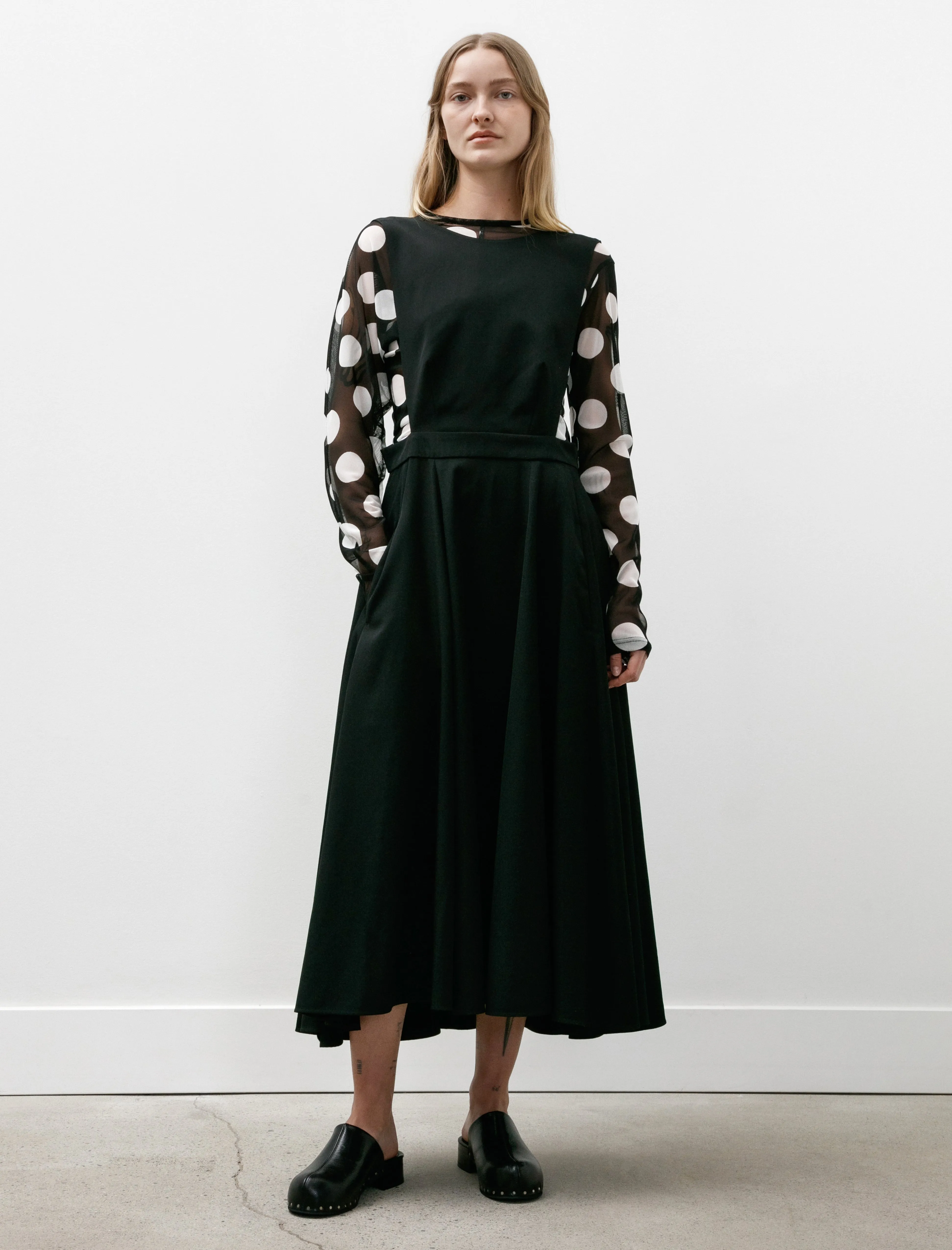 Scoop Back Pinafore Dress Black sold by SHOP NEIGHBOR