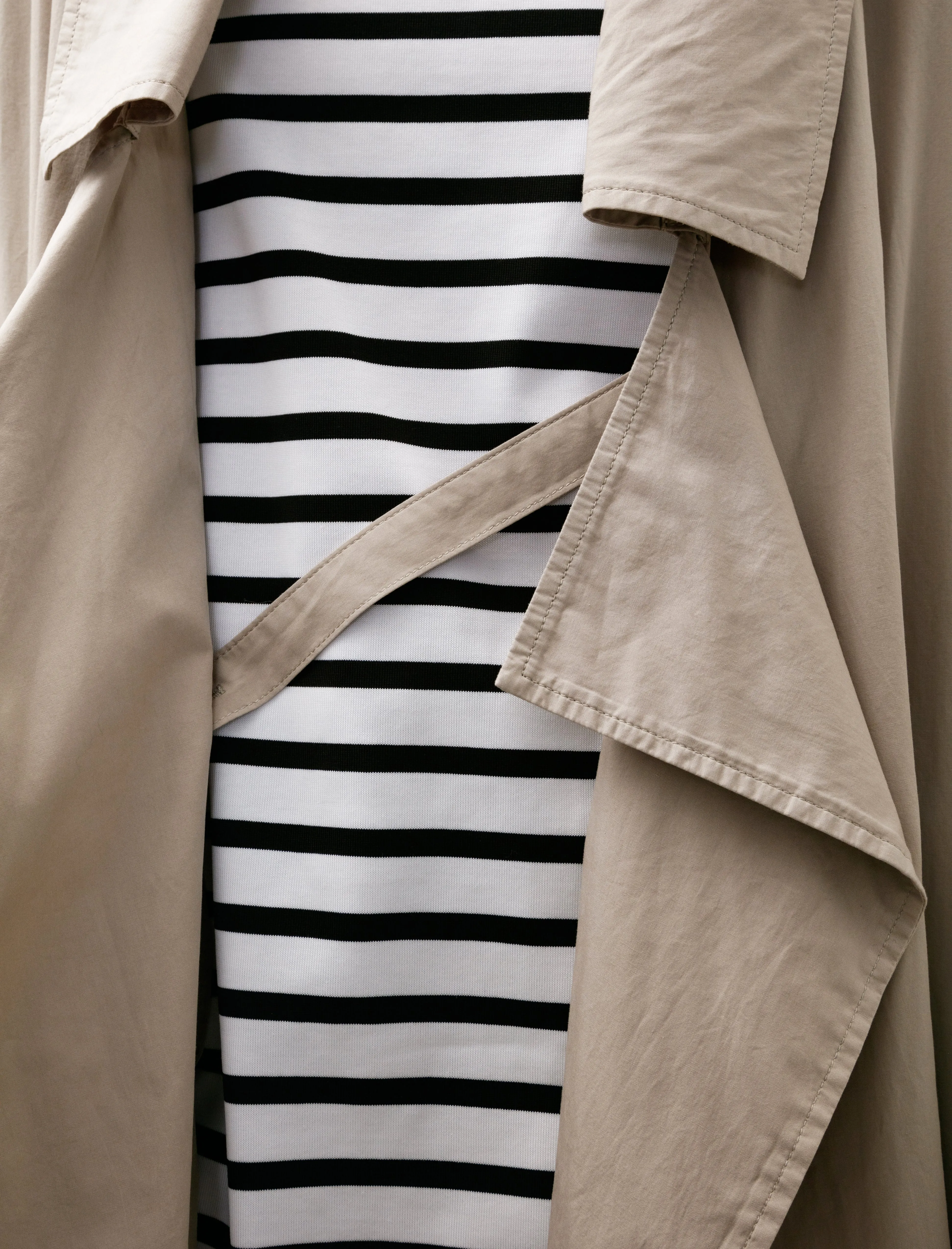 Draped Collar Trenchcoat Beige sold by SHOP NEIGHBOR product image thumbnail 5