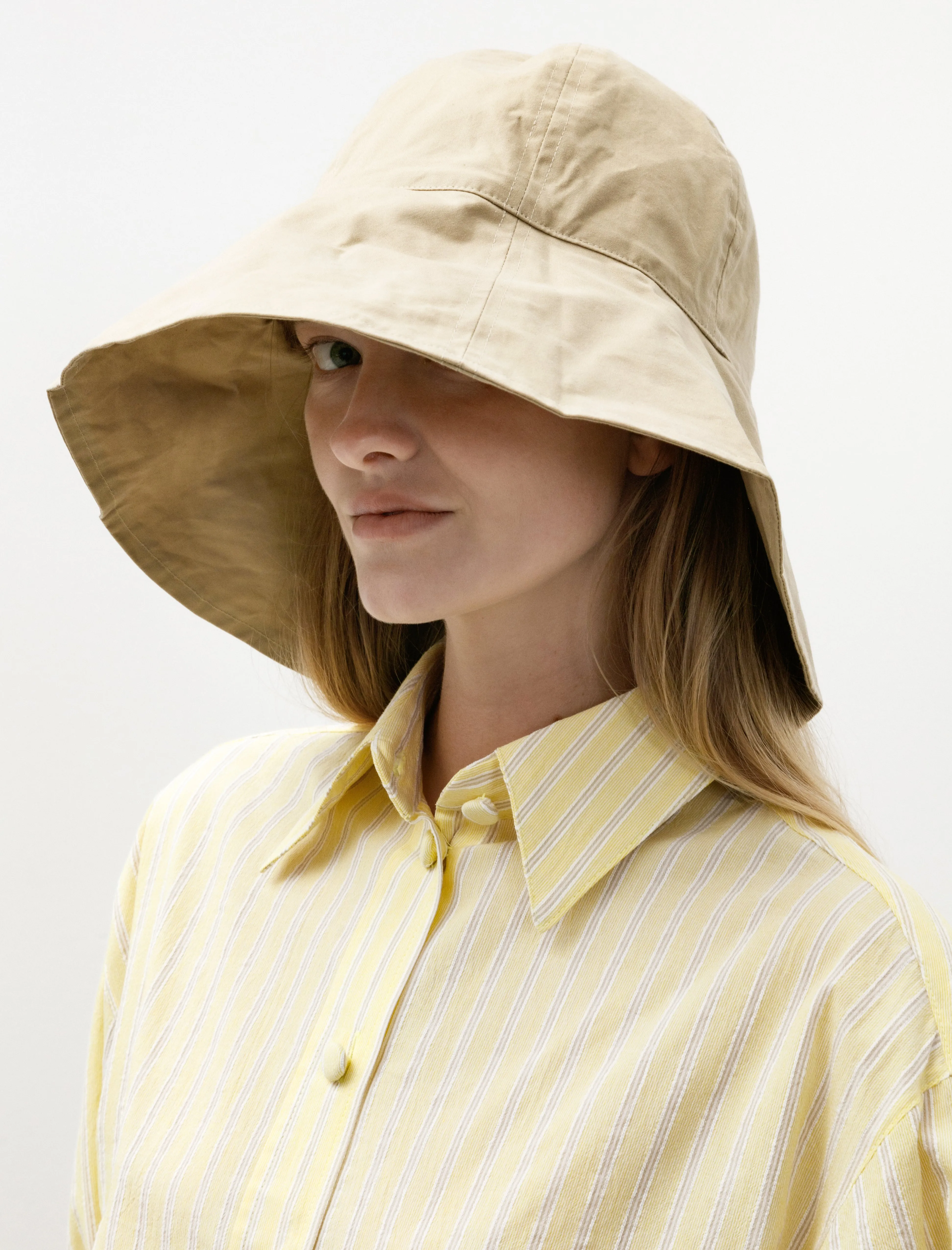 Sun Hat Dry Oilskin Beige sold by SHOP NEIGHBOR product image thumbnail 3