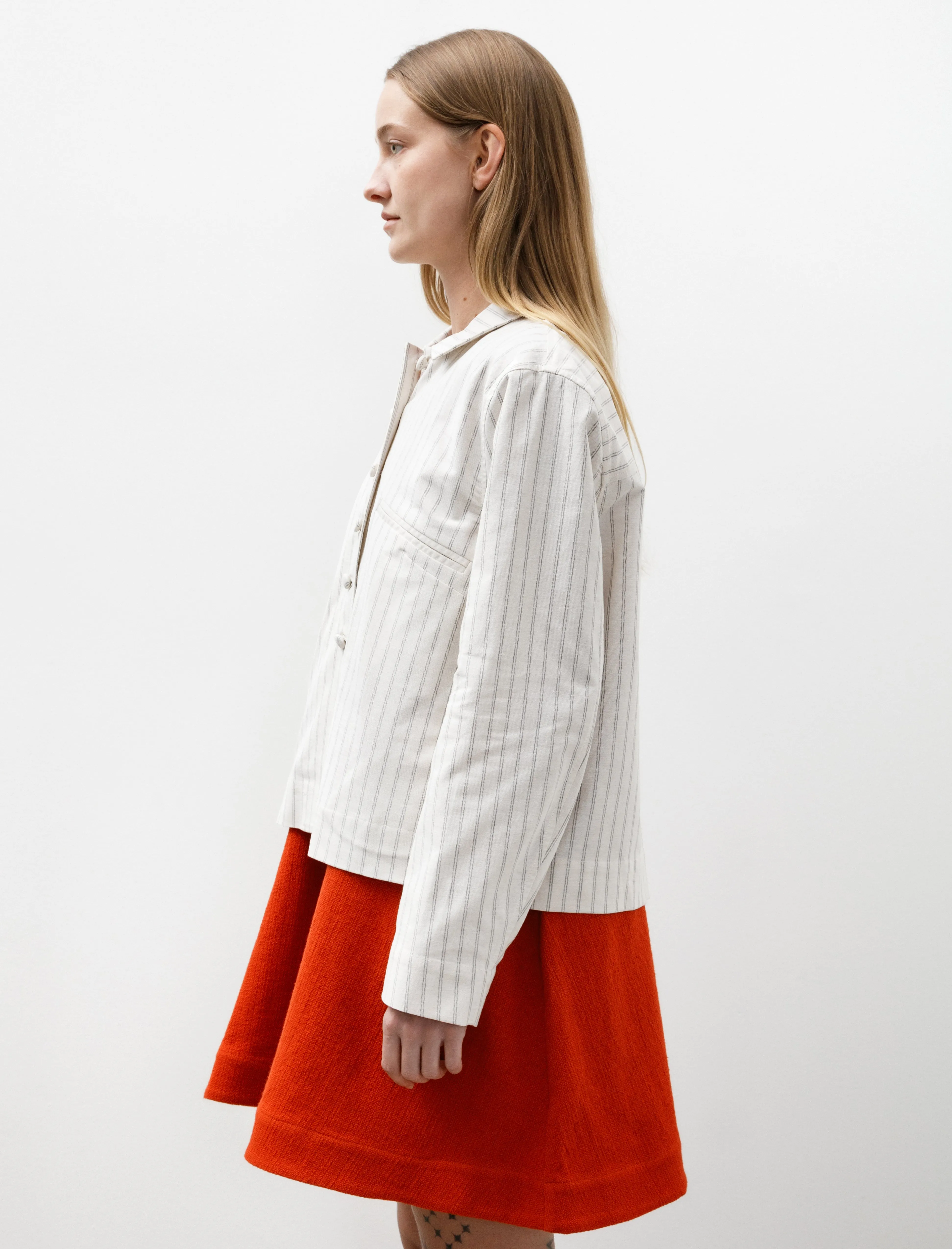Lillie Jacket Japanese Cotton Oxford Ecru/Fawn sold by SHOP NEIGHBOR product image thumbnail 5