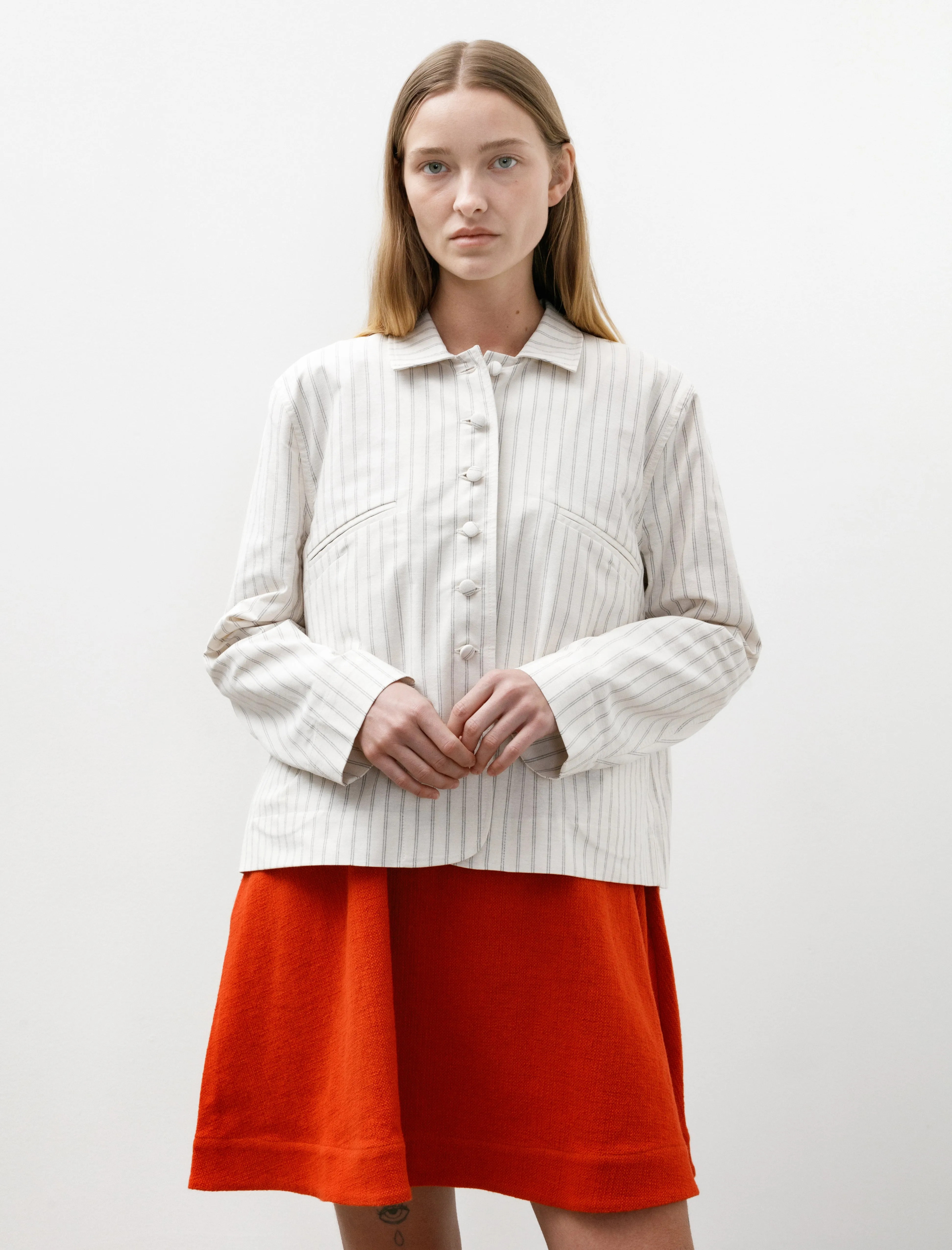 Lillie Jacket Japanese Cotton Oxford Ecru/Fawn sold by SHOP NEIGHBOR product image thumbnail 2