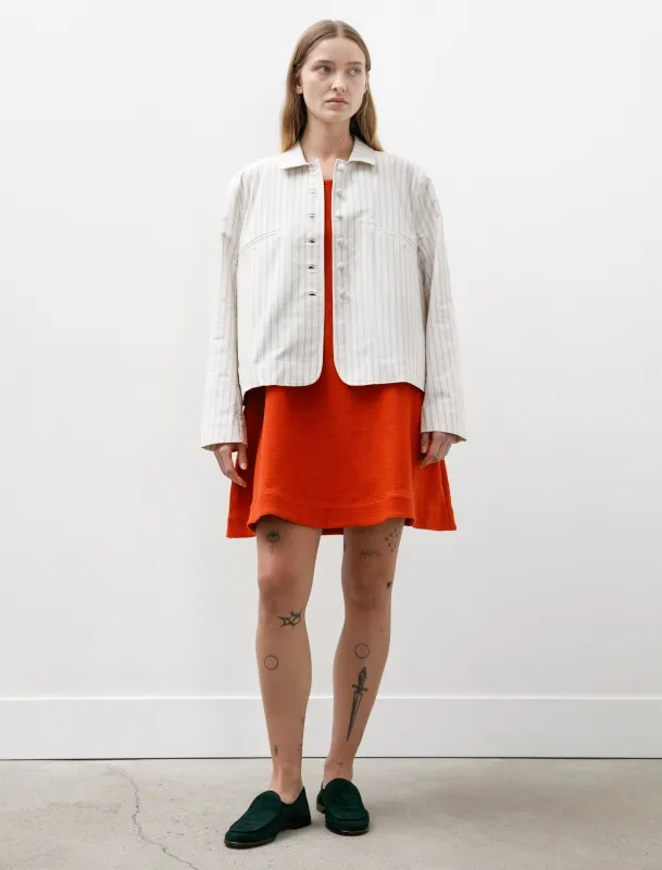 Lillie Jacket Japanese Cotton Oxford Ecru/Fawn made by SHOP NEIGHBOR