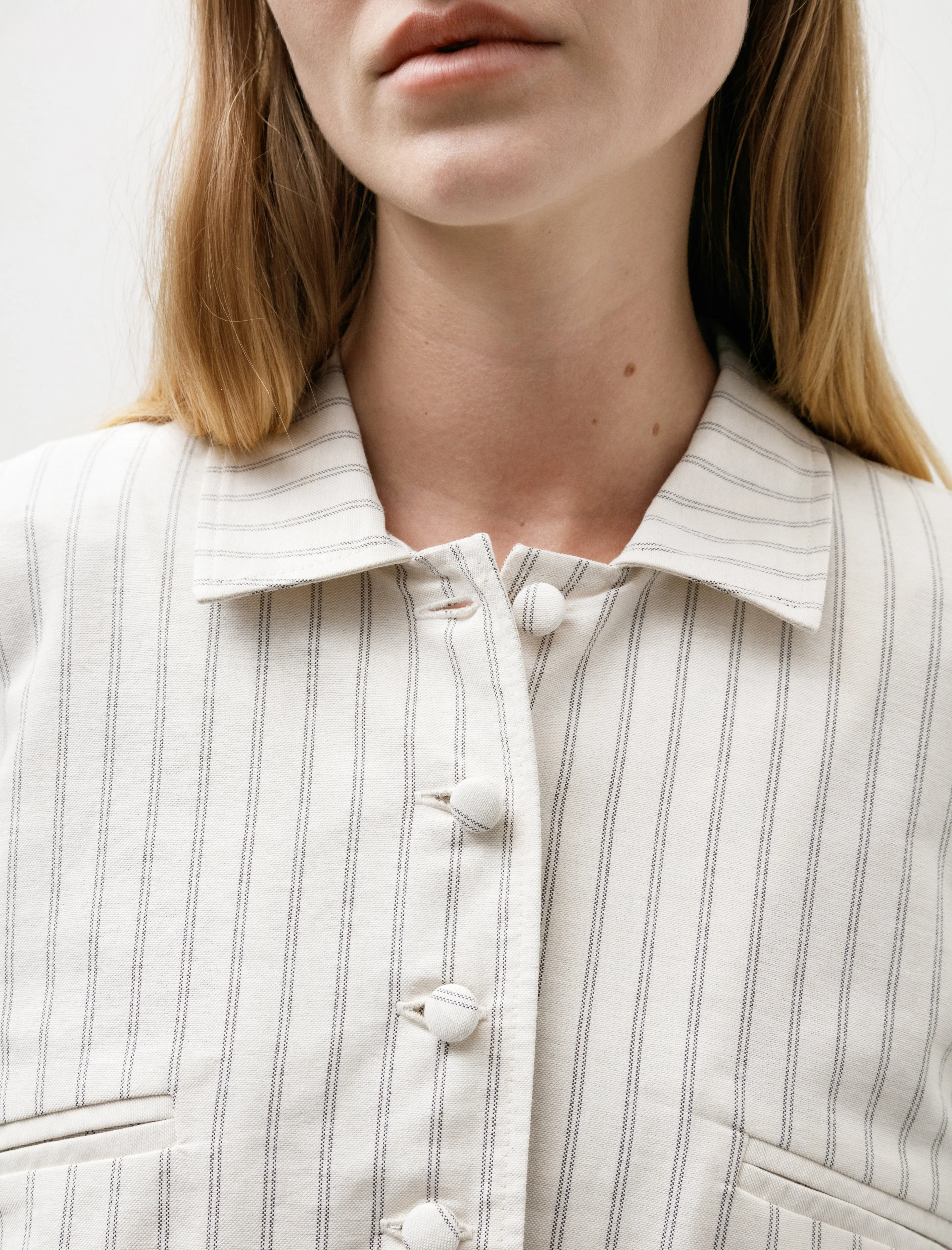 Lillie Jacket Japanese Cotton Oxford Ecru/Fawn sold by SHOP NEIGHBOR product image thumbnail 4