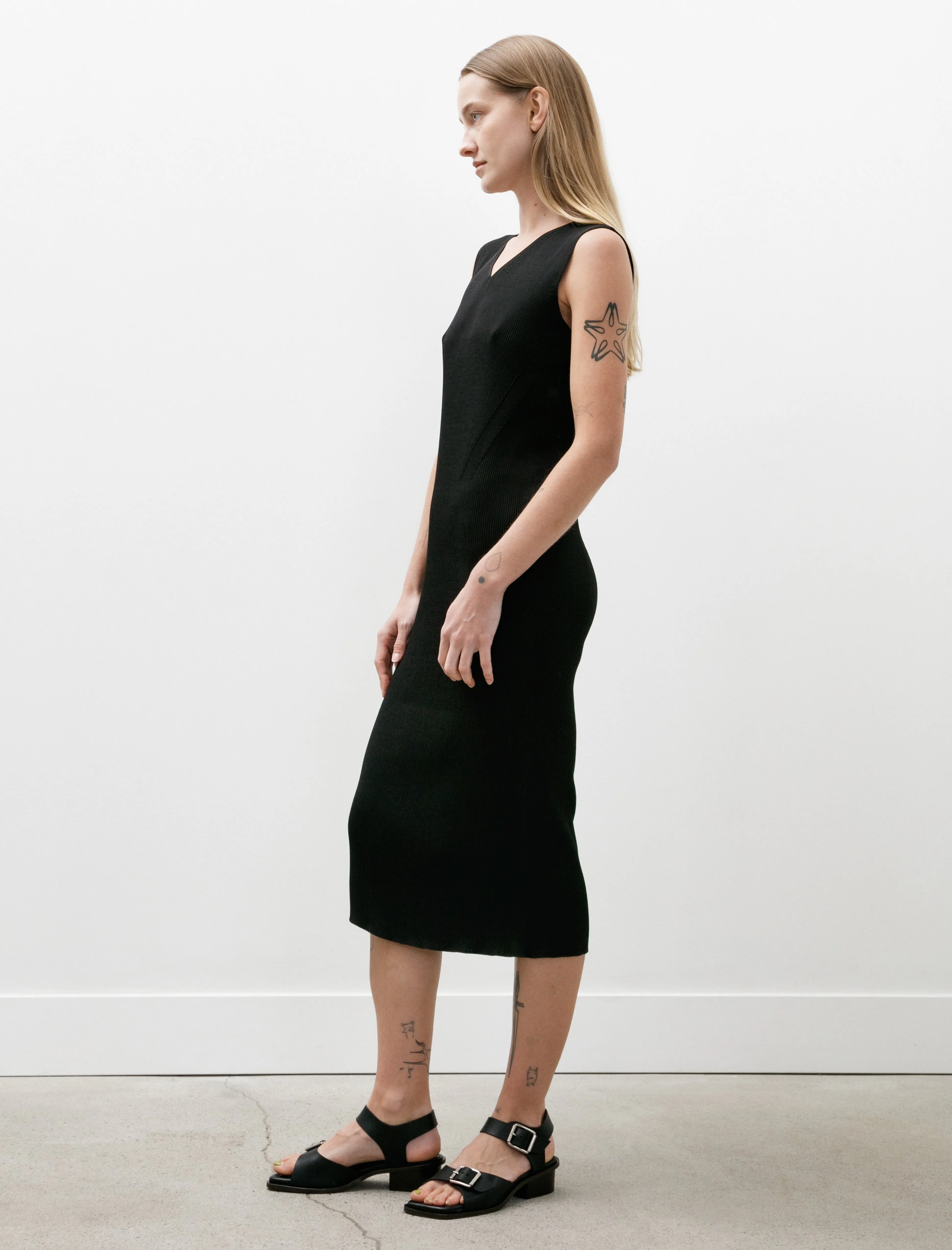 Portrait Sleeveless V-Neck Dress Black sold by SHOP NEIGHBOR product image thumbnail 2