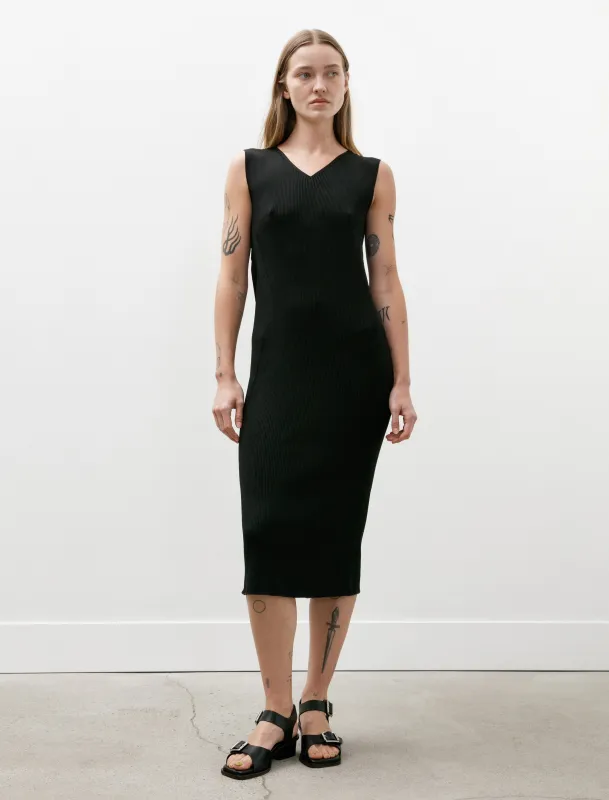 Portrait Sleeveless V-Neck Dress Black made by CFCL Womens