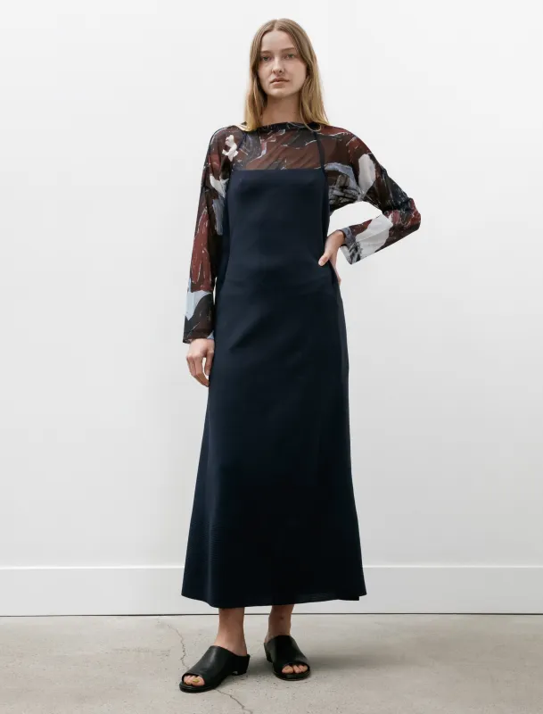 Soft Milan Apron Dress Navy sold by SHOP NEIGHBOR