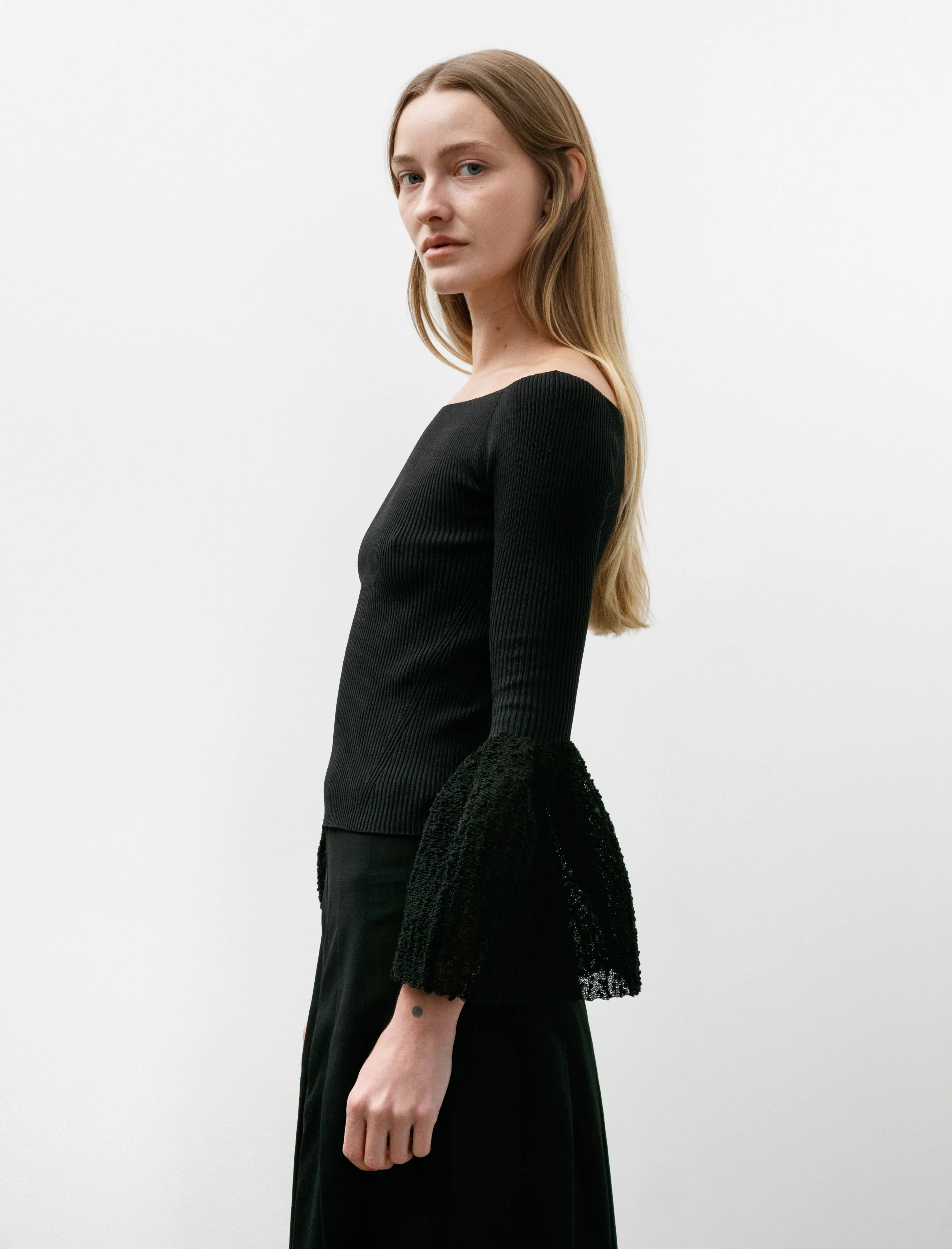 Pottery HS Ornament Off Shoulder LS Bell Top Black sold by SHOP NEIGHBOR product image thumbnail 4
