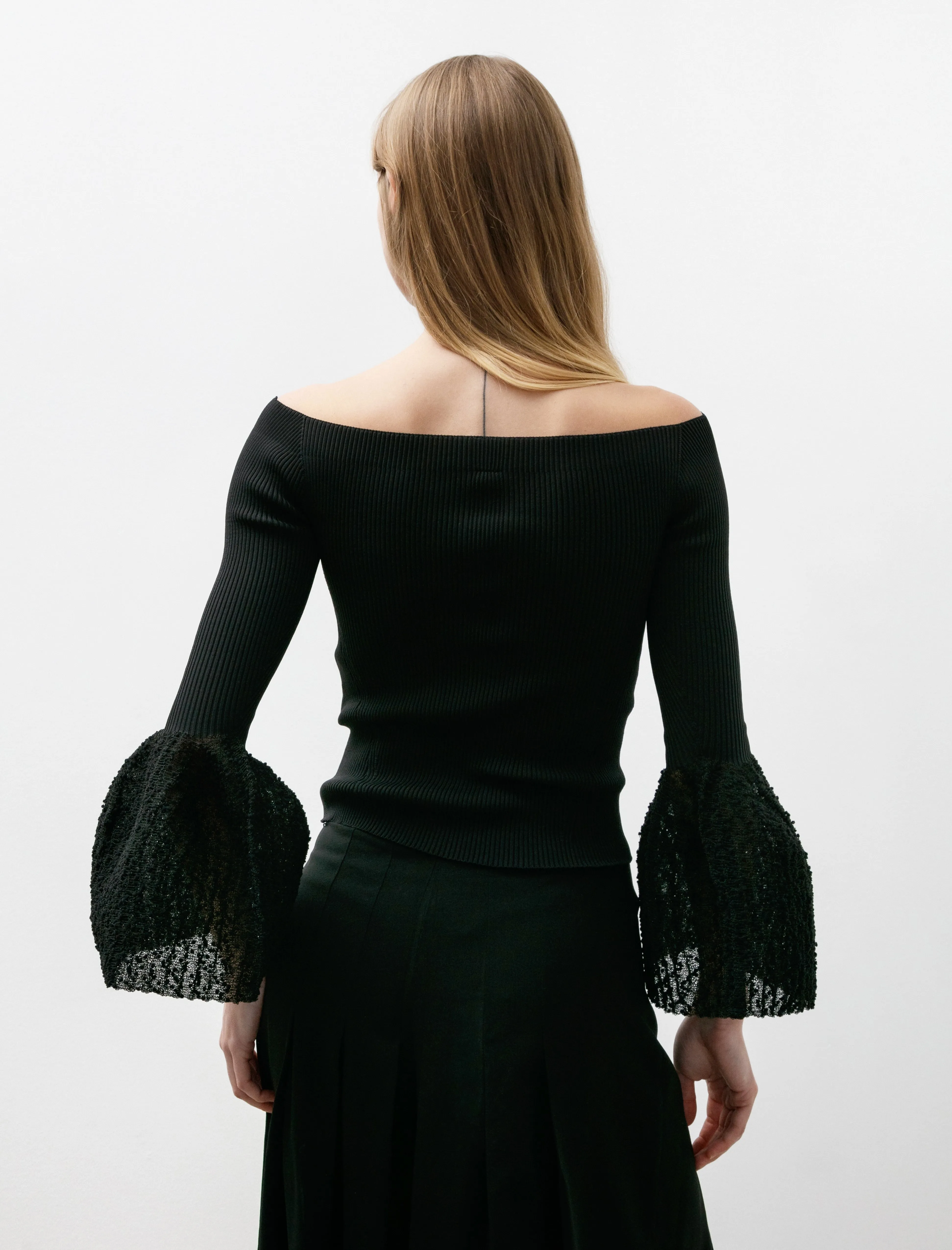 Pottery HS Ornament Off Shoulder LS Bell Top Black sold by SHOP NEIGHBOR product image thumbnail 5
