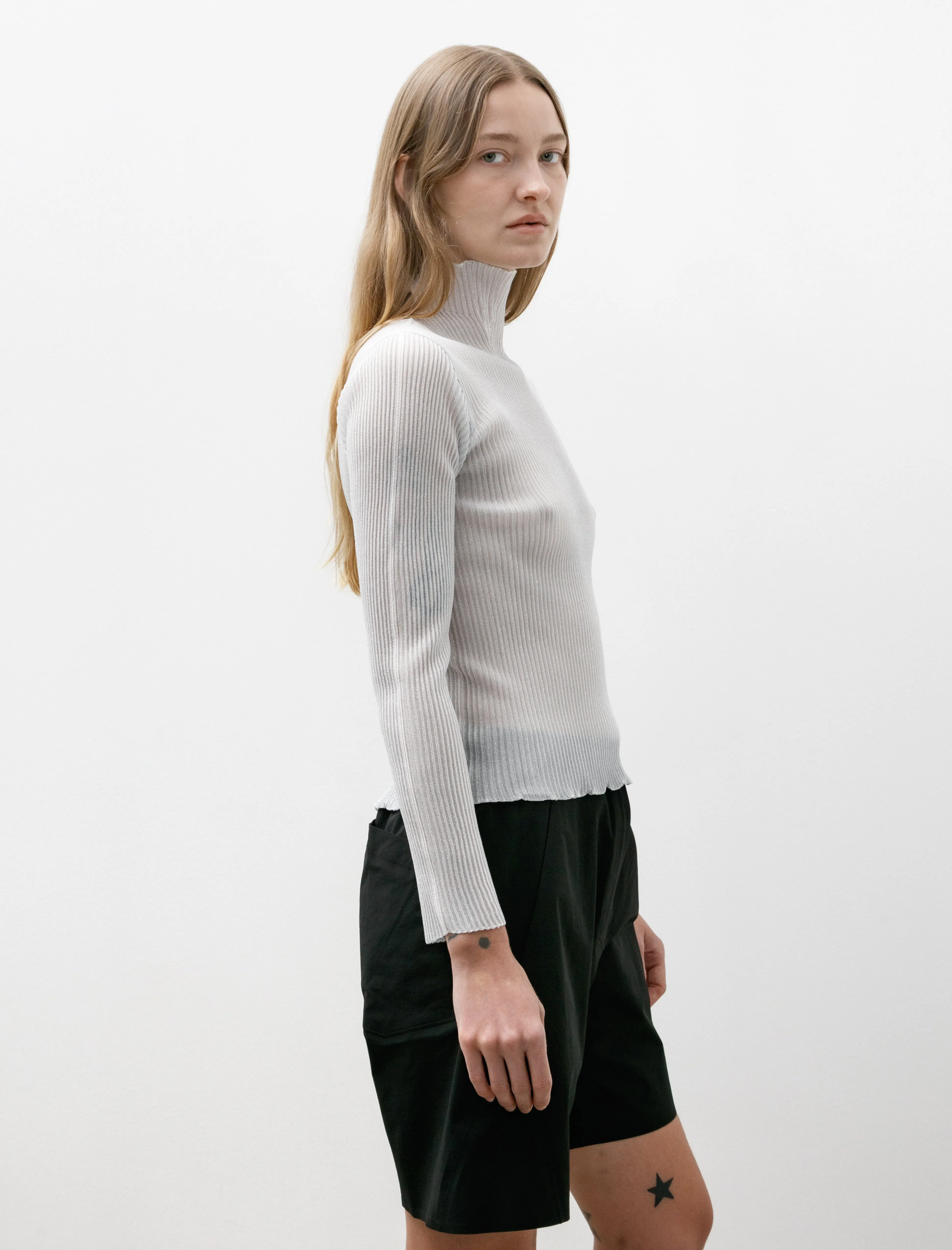 Hypha Lucent Glitter LS Top White/Silver sold by SHOP NEIGHBOR product image thumbnail 3