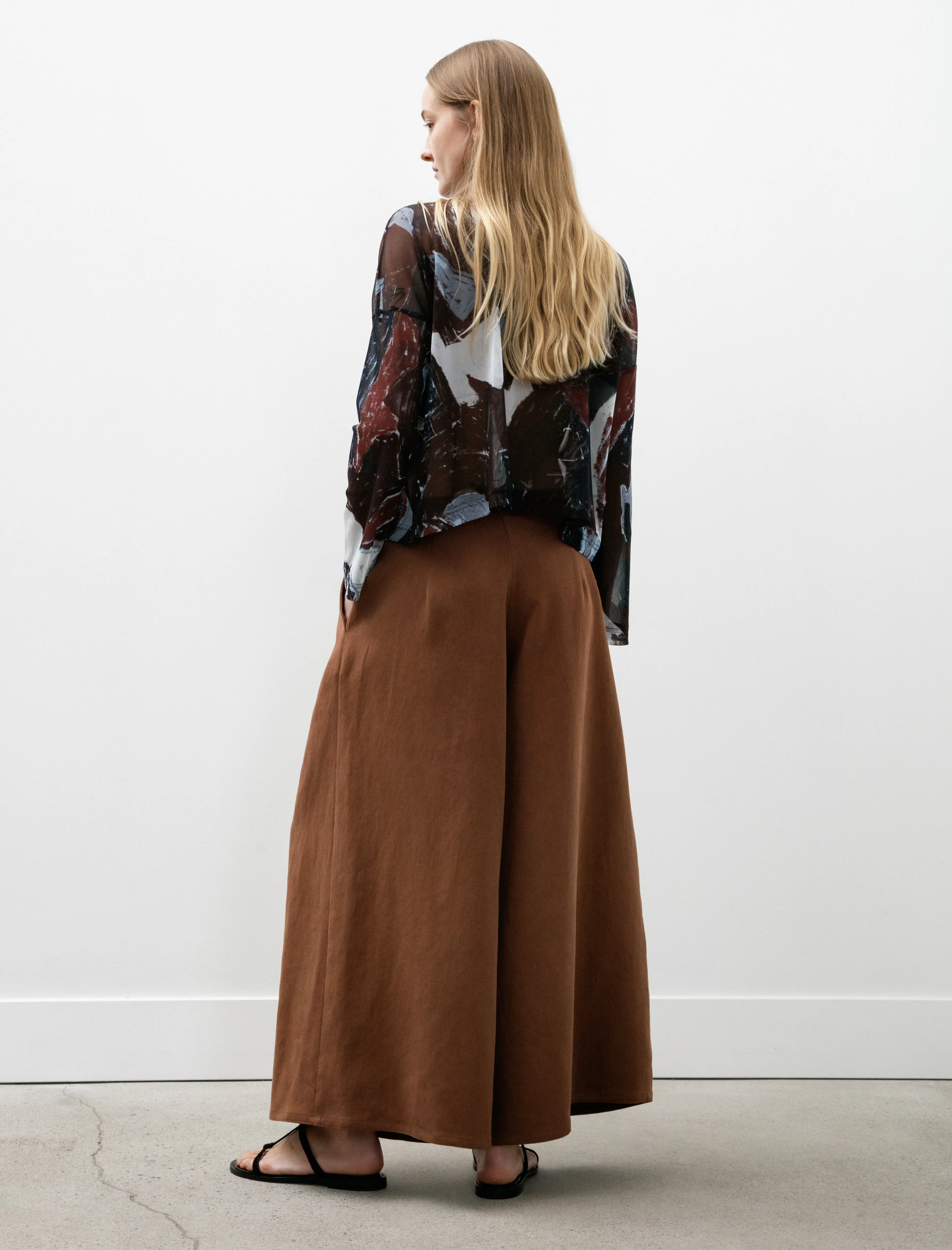 Samurai Twisted Pants Satin Linen Terracotta sold by SHOP NEIGHBOR product image thumbnail 5