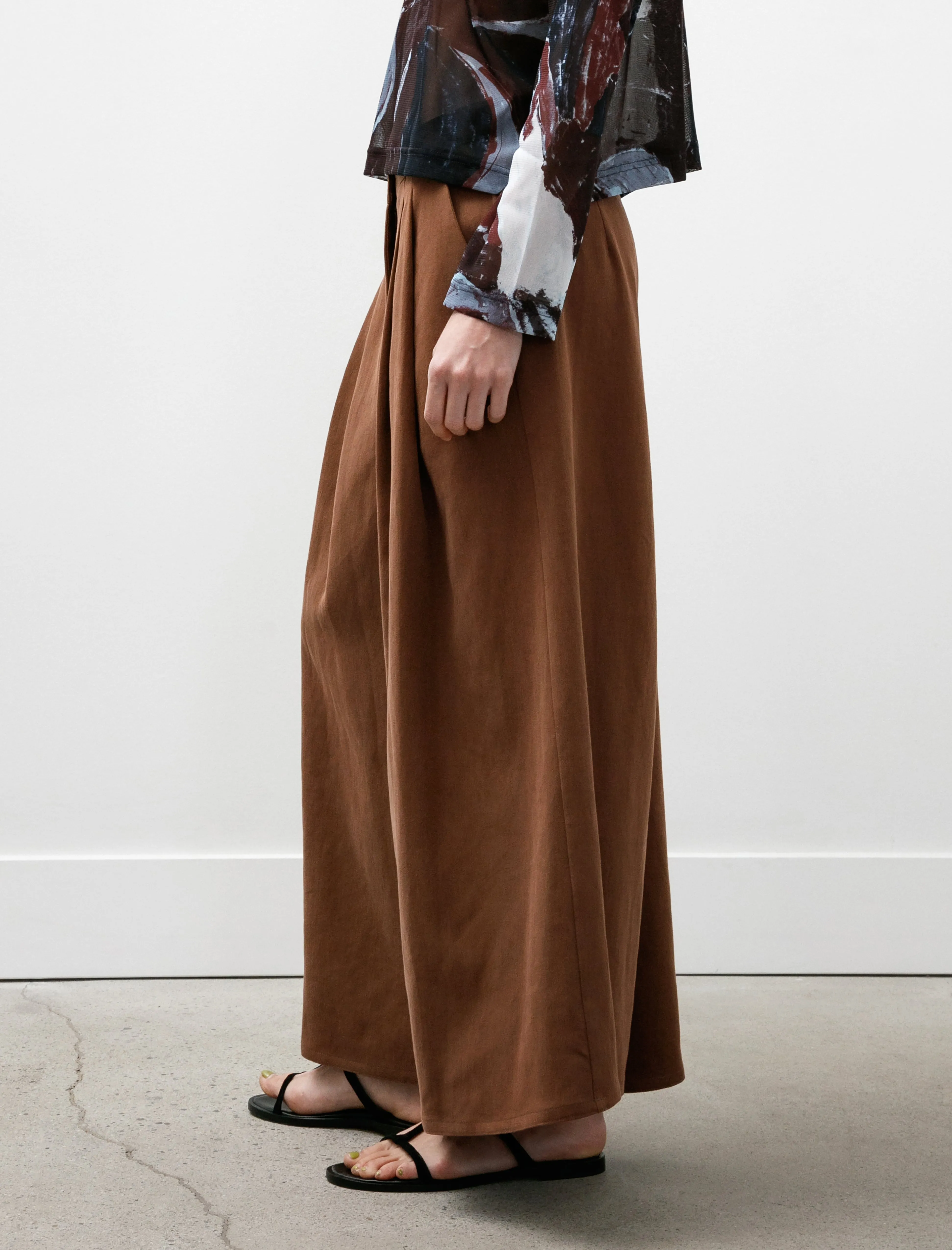 Samurai Twisted Pants Satin Linen Terracotta sold by SHOP NEIGHBOR product image thumbnail 4