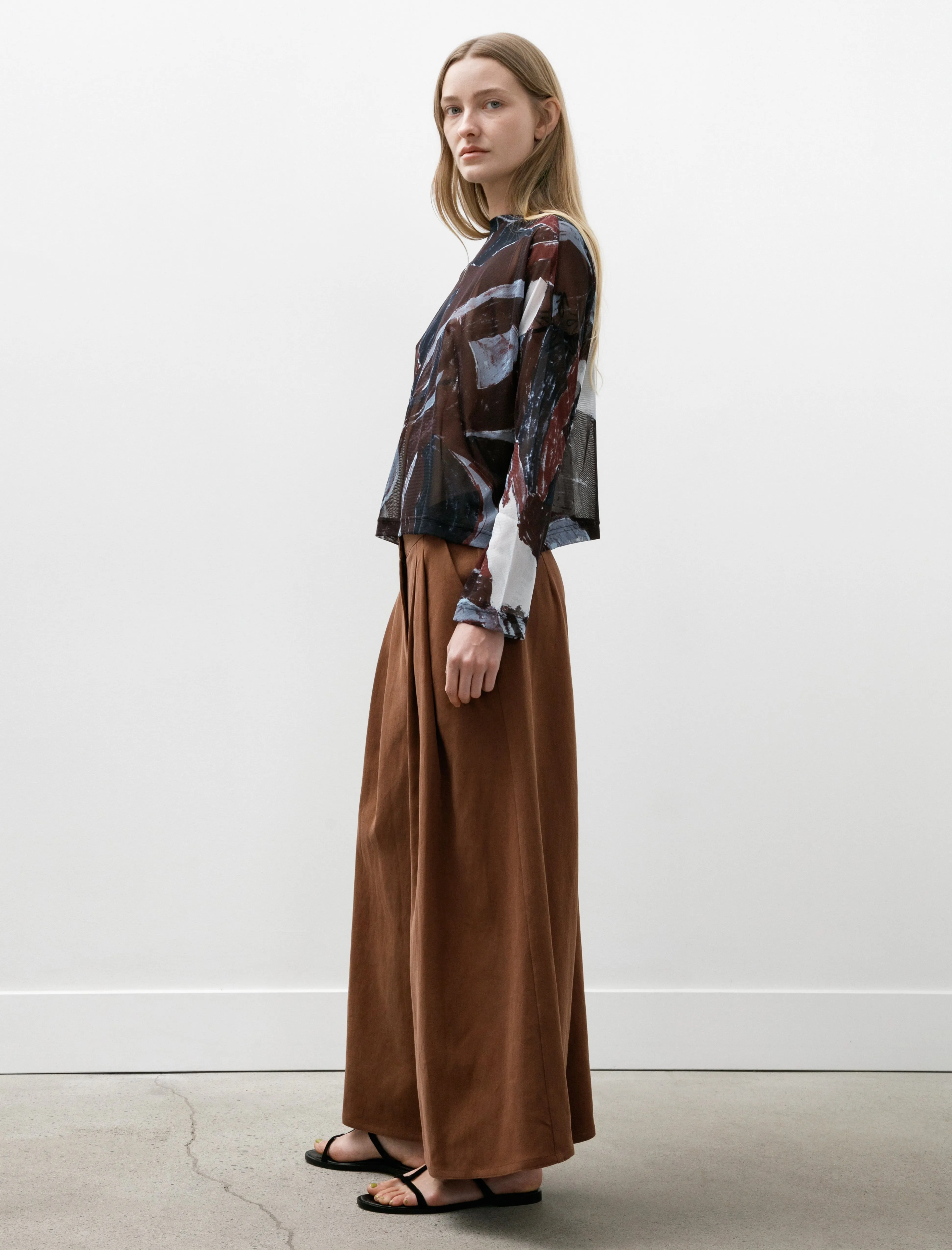 Samurai Twisted Pants Satin Linen Terracotta sold by SHOP NEIGHBOR product image thumbnail 3