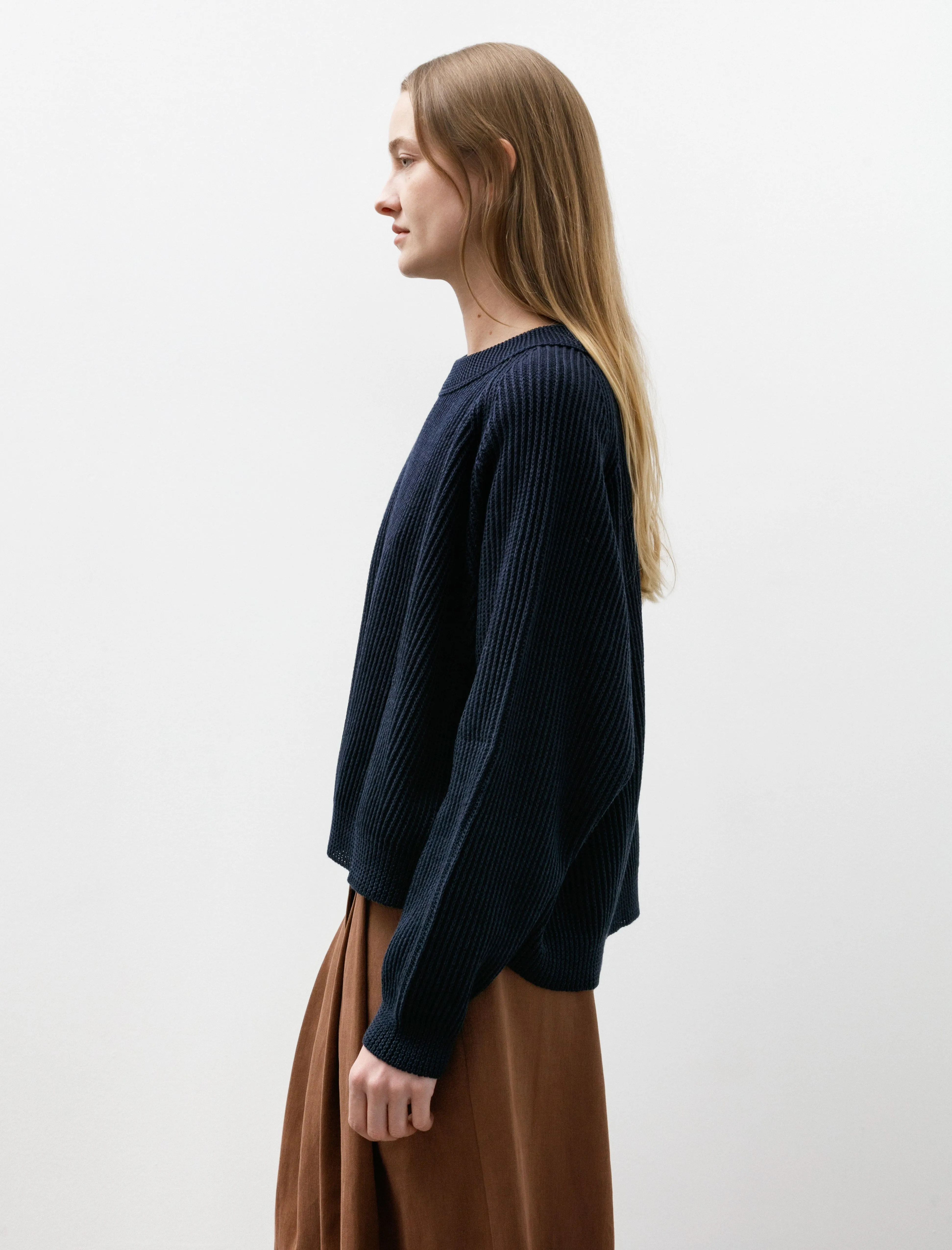 Deep Raglan Easy Sweater Linen Midnight sold by SHOP NEIGHBOR product image thumbnail 2