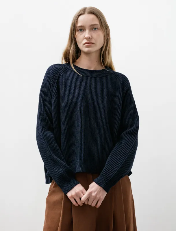 Deep Raglan Easy Sweater Linen Midnight sold by SHOP NEIGHBOR