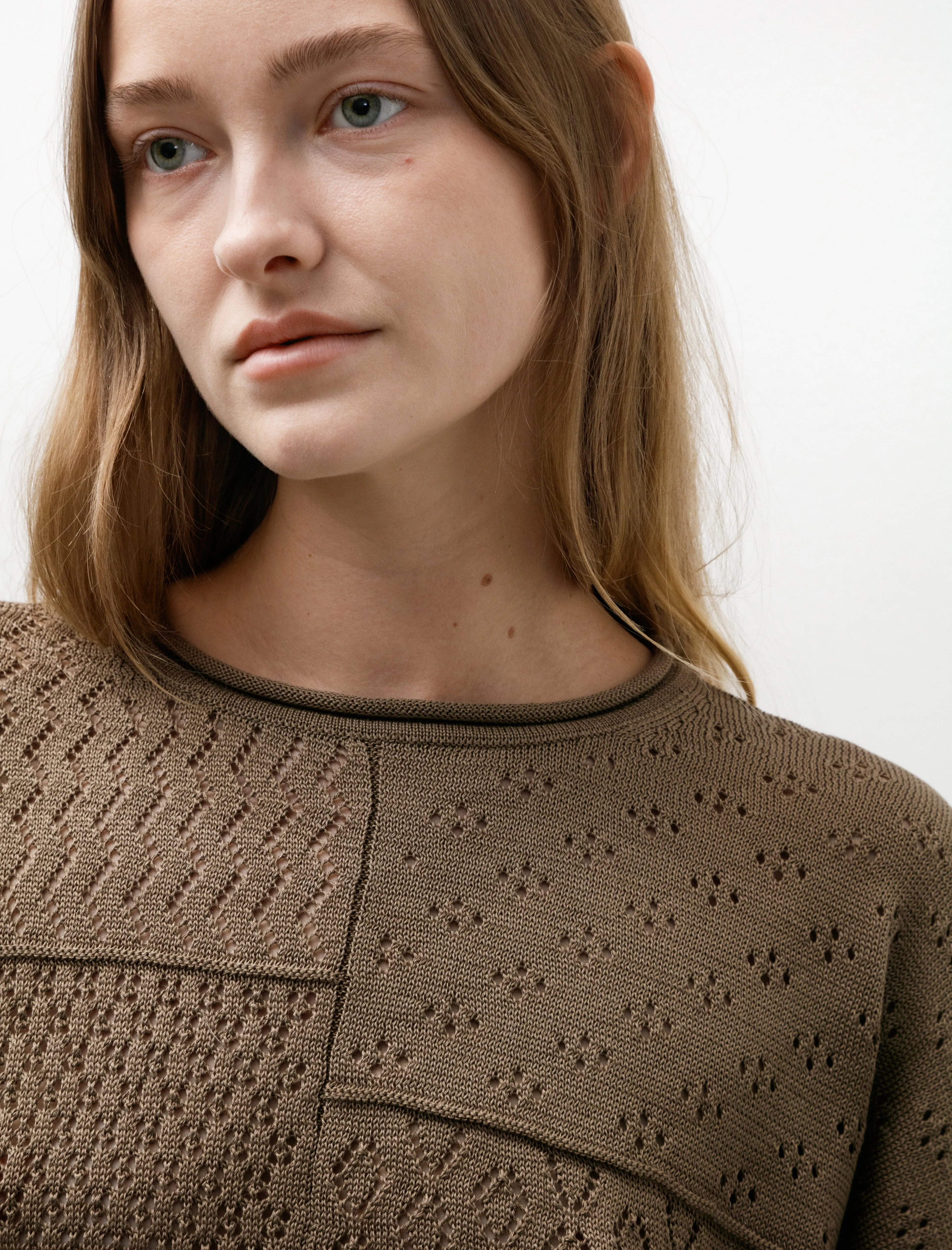 Mix Pointelle Crewneck Earth sold by SHOP NEIGHBOR product image thumbnail 2