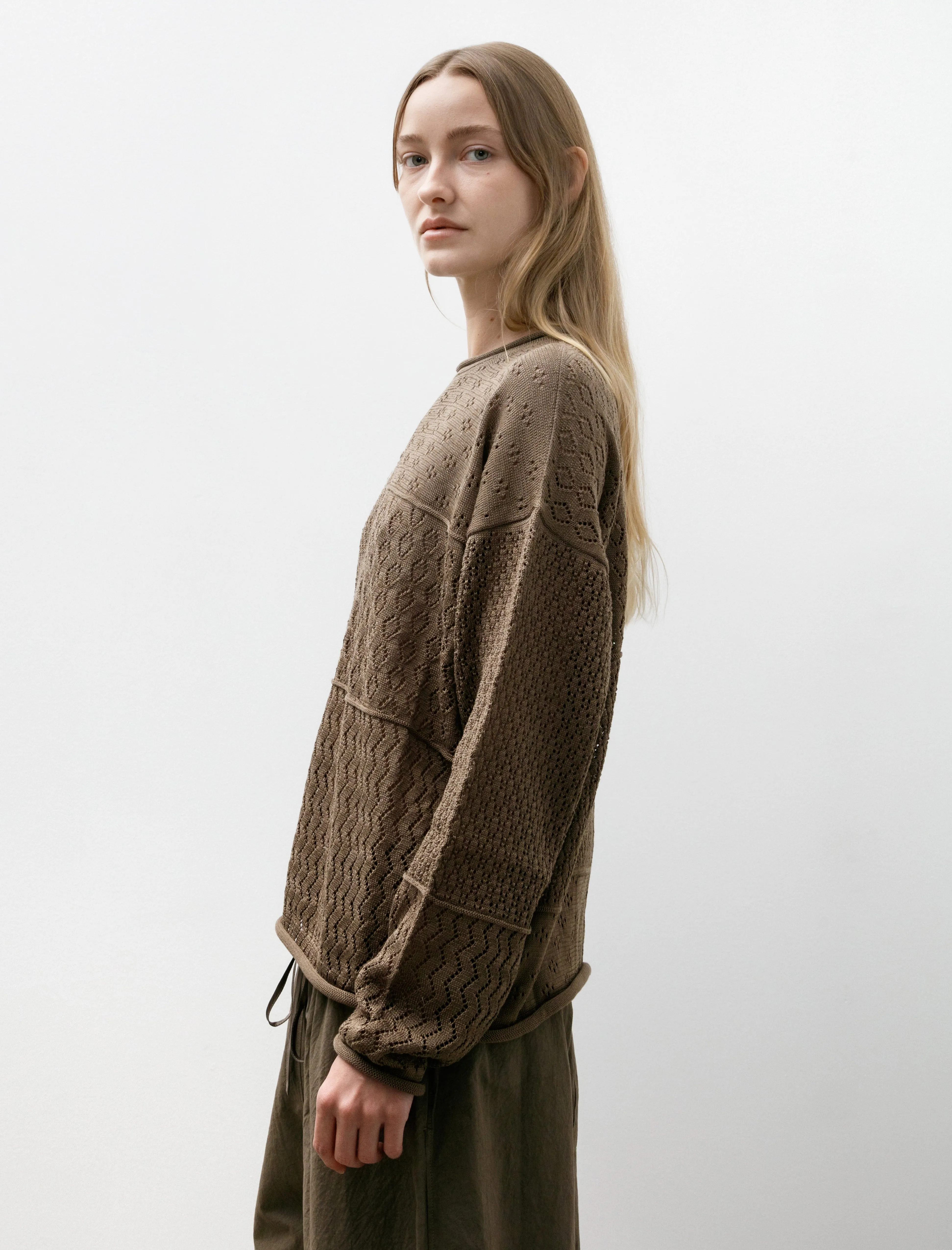 Mix Pointelle Crewneck Earth sold by SHOP NEIGHBOR product image thumbnail 3