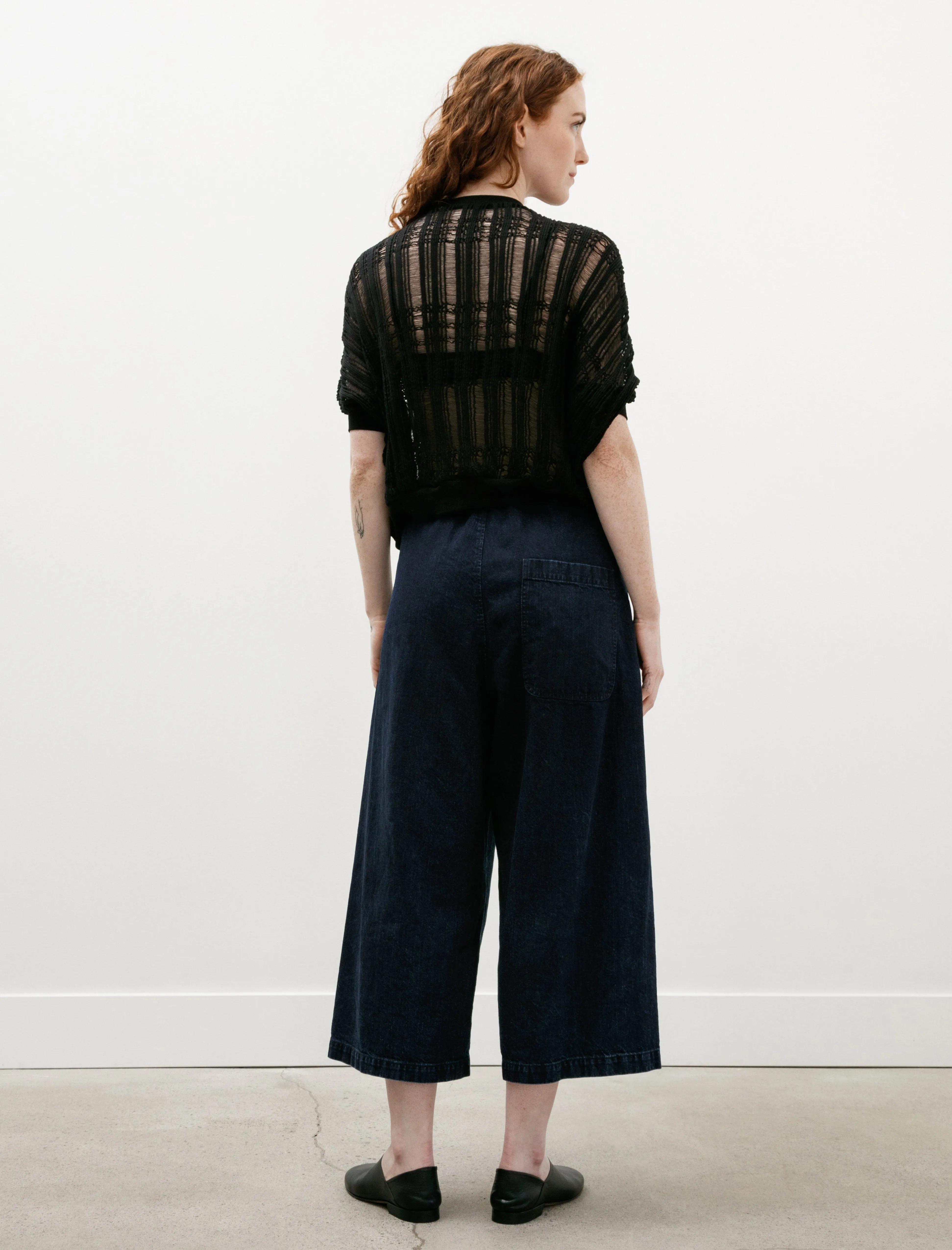 Front Tucked Wide Denim Pants Indigo sold by SHOP NEIGHBOR product image thumbnail 5