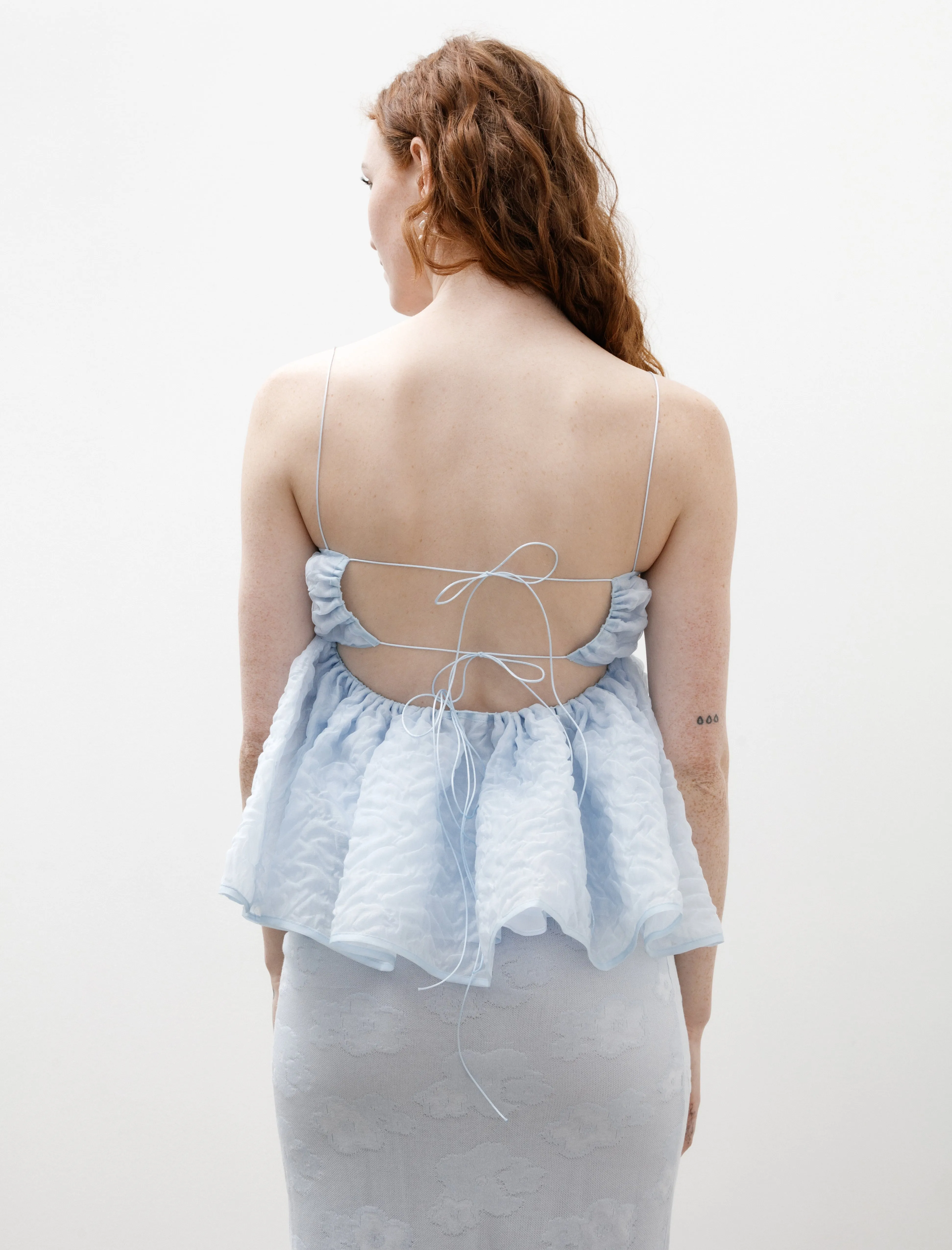 Selena Top Nimbus Matelassé Pale Blue sold by SHOP NEIGHBOR product image thumbnail 3