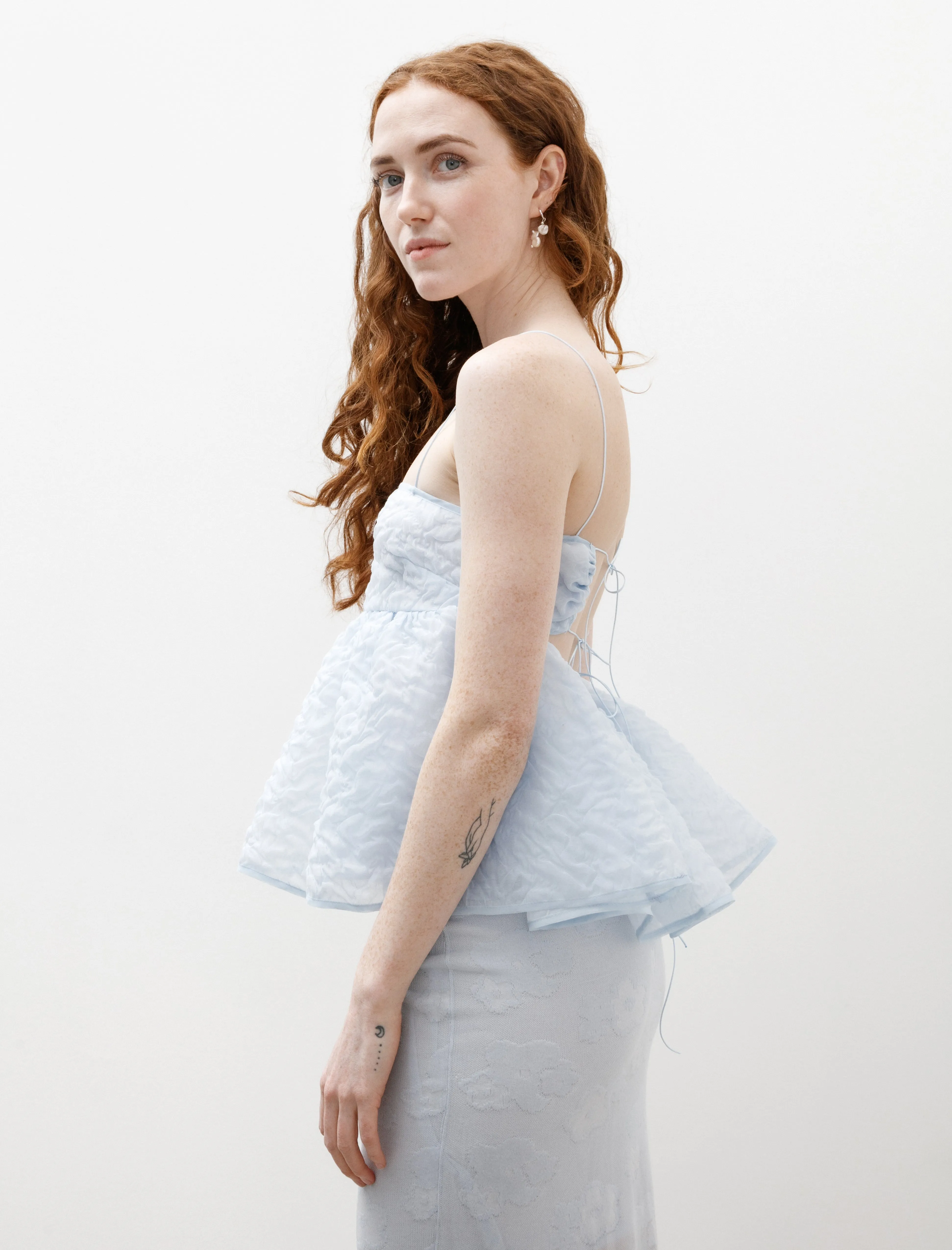 Selena Top Nimbus Matelassé Pale Blue sold by SHOP NEIGHBOR product image thumbnail 2