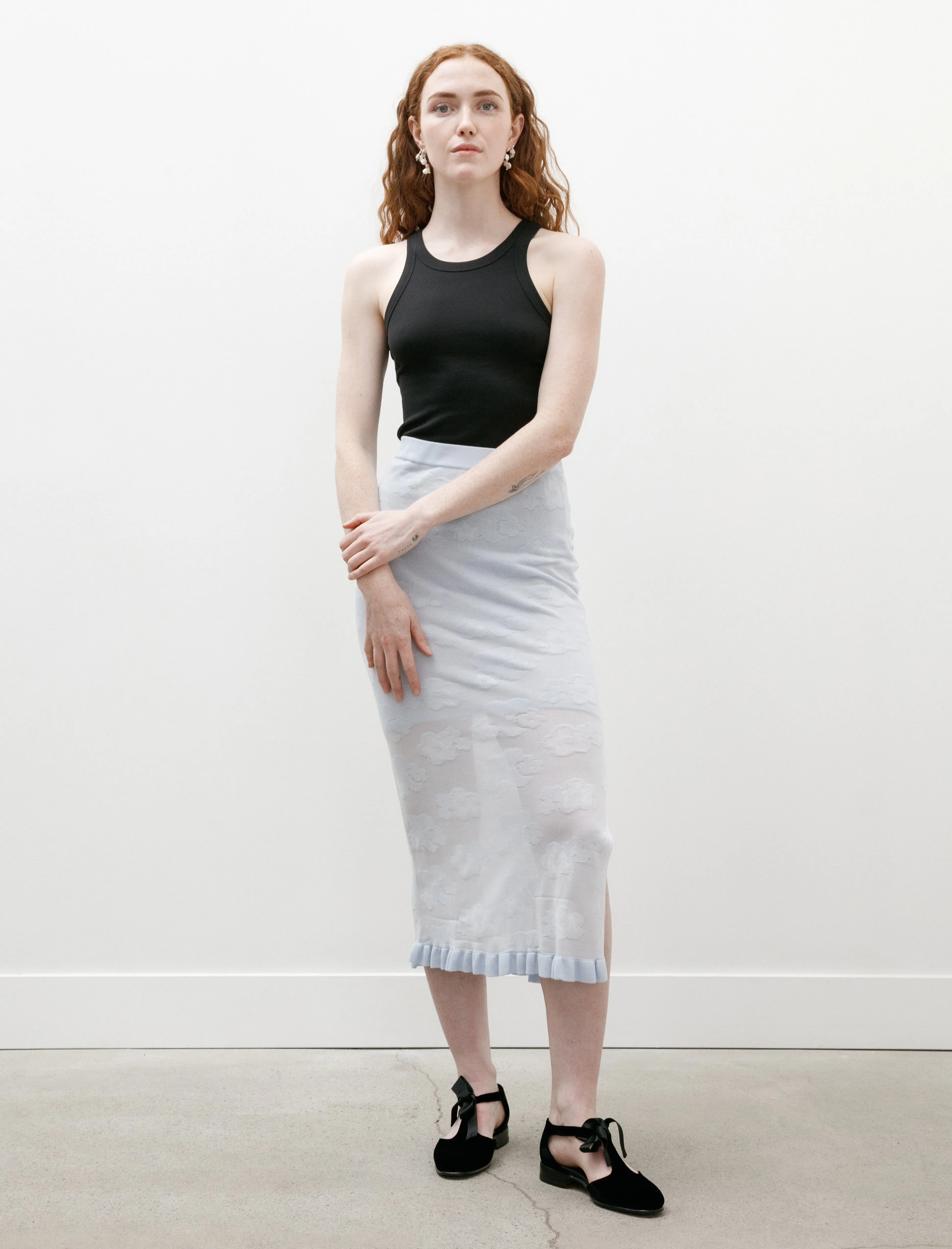 Pegonia Skirt Jacquard Knit Light Blue sold by SHOP NEIGHBOR product image thumbnail 2