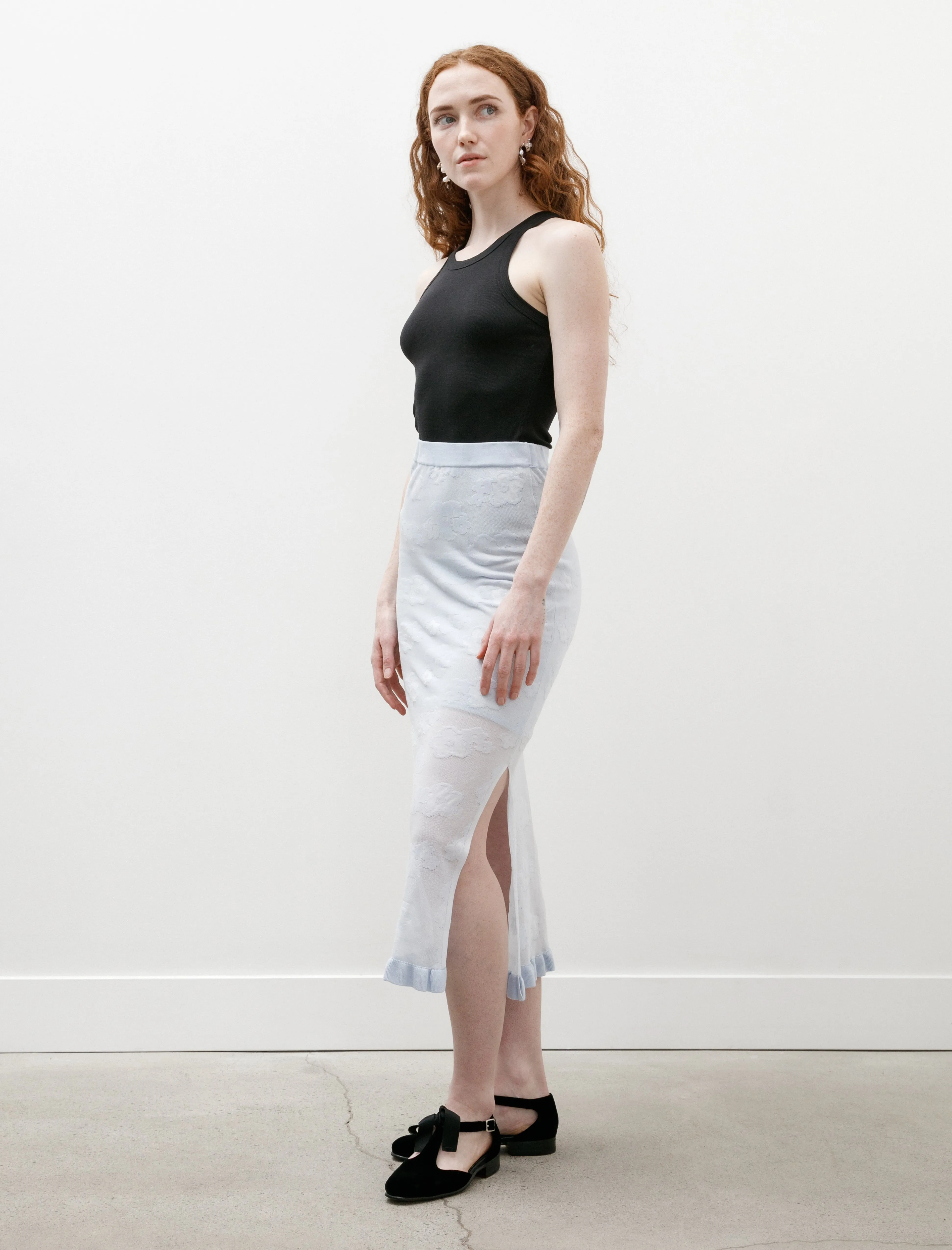 Pegonia Skirt Jacquard Knit Light Blue sold by SHOP NEIGHBOR product image thumbnail 4