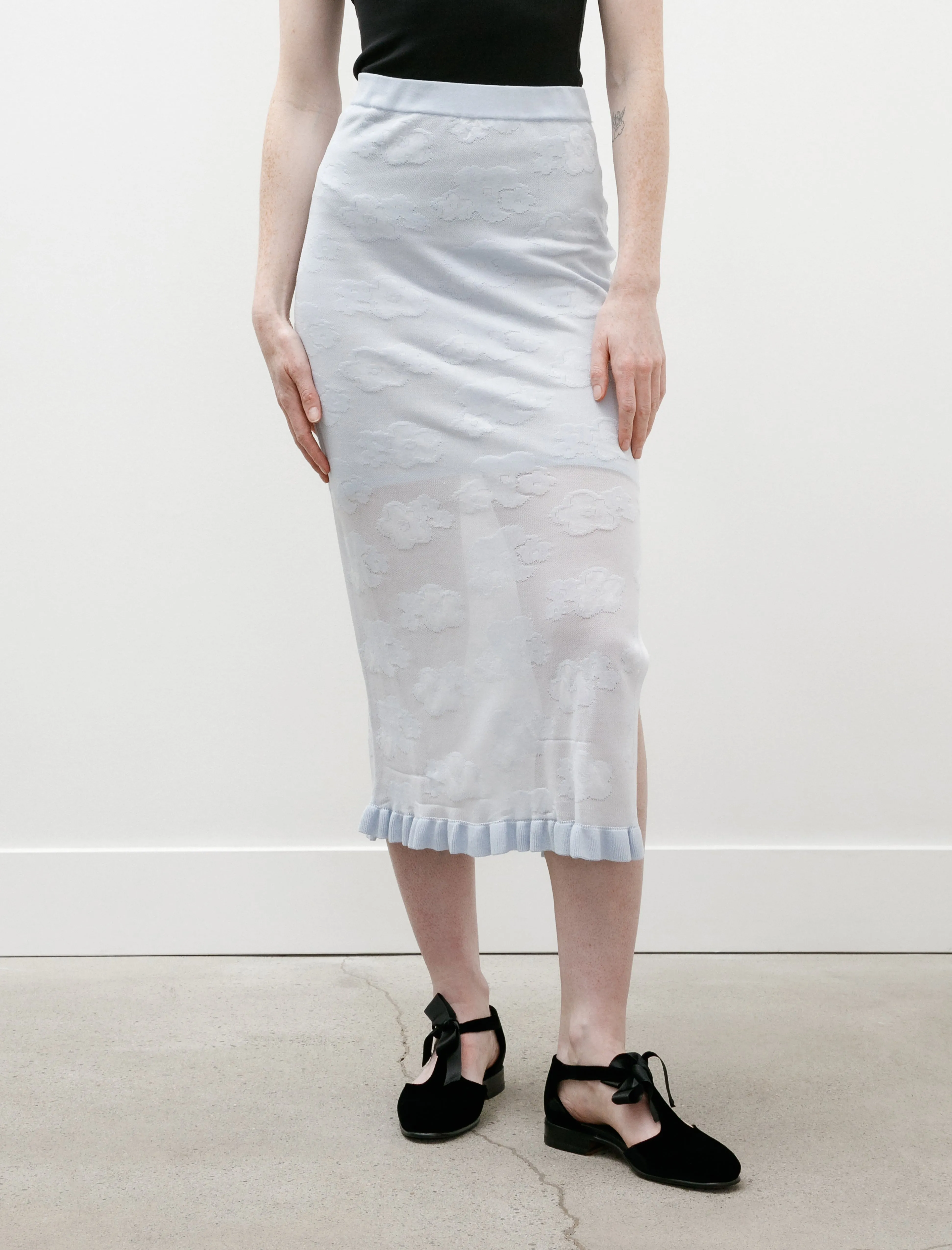 Pegonia Skirt Jacquard Knit Light Blue sold by SHOP NEIGHBOR product image thumbnail 3