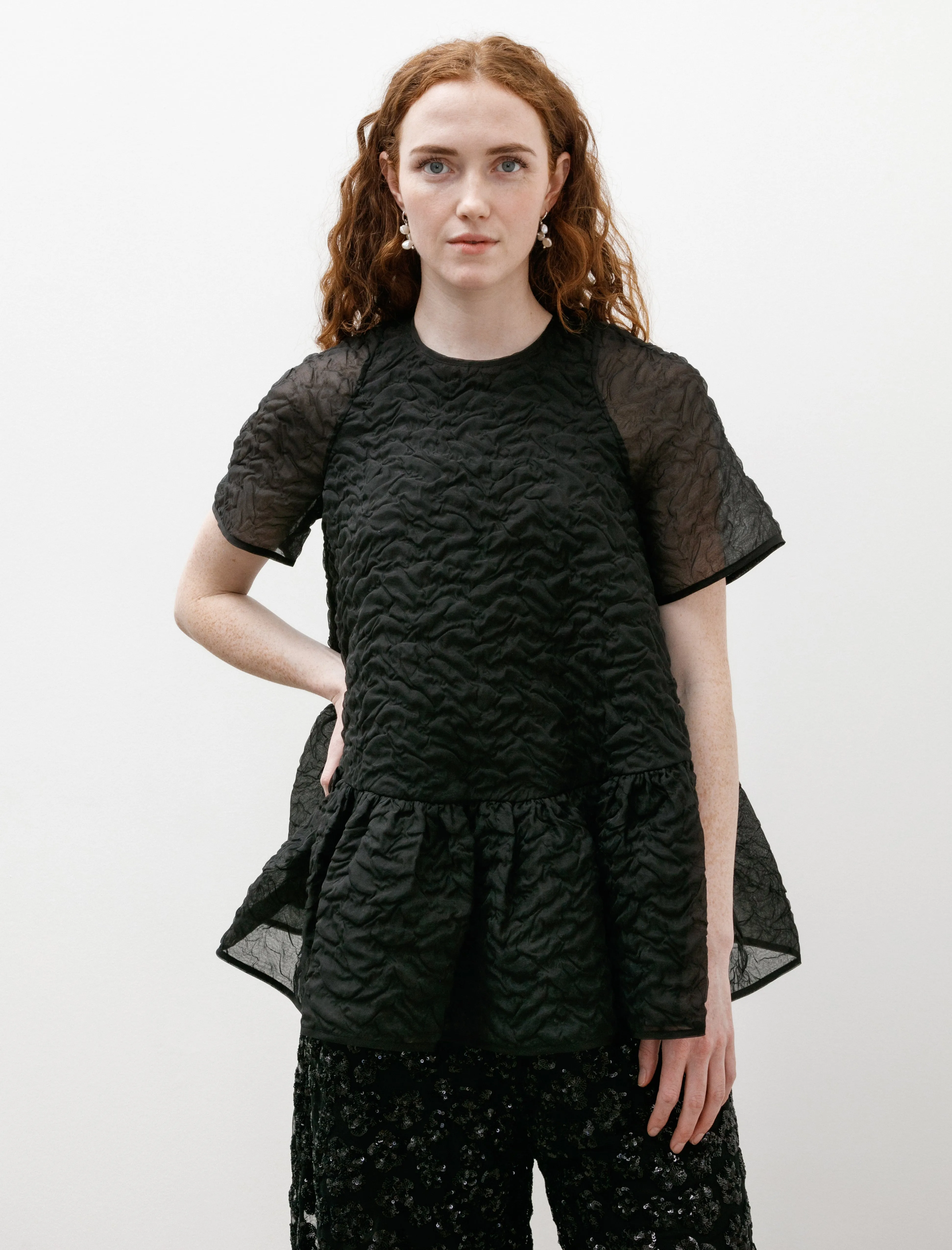 Susi Top Nimbus Matelassé Black sold by SHOP NEIGHBOR