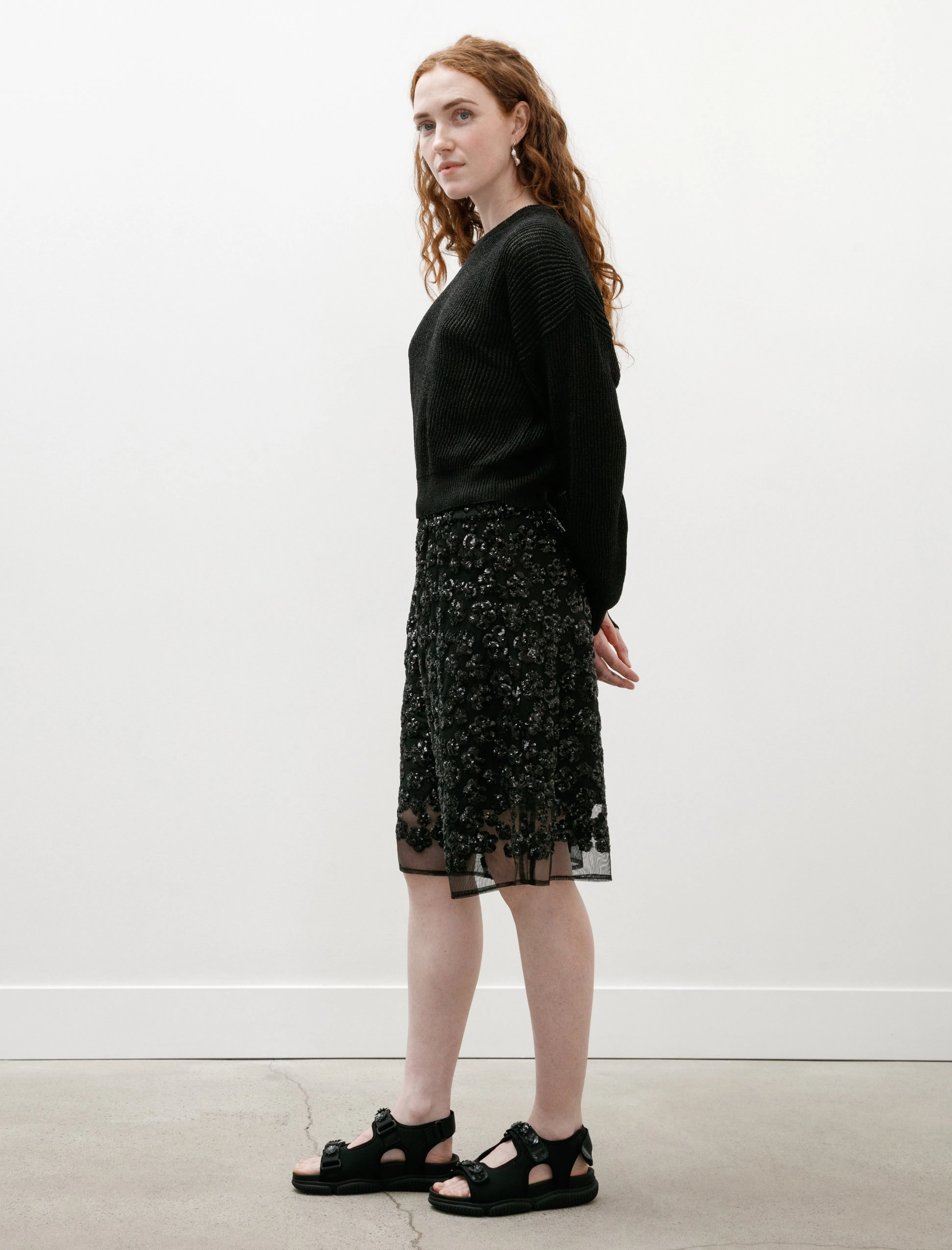 Angelica Shorts Ume Floral Sequins Black sold by SHOP NEIGHBOR product image thumbnail 3