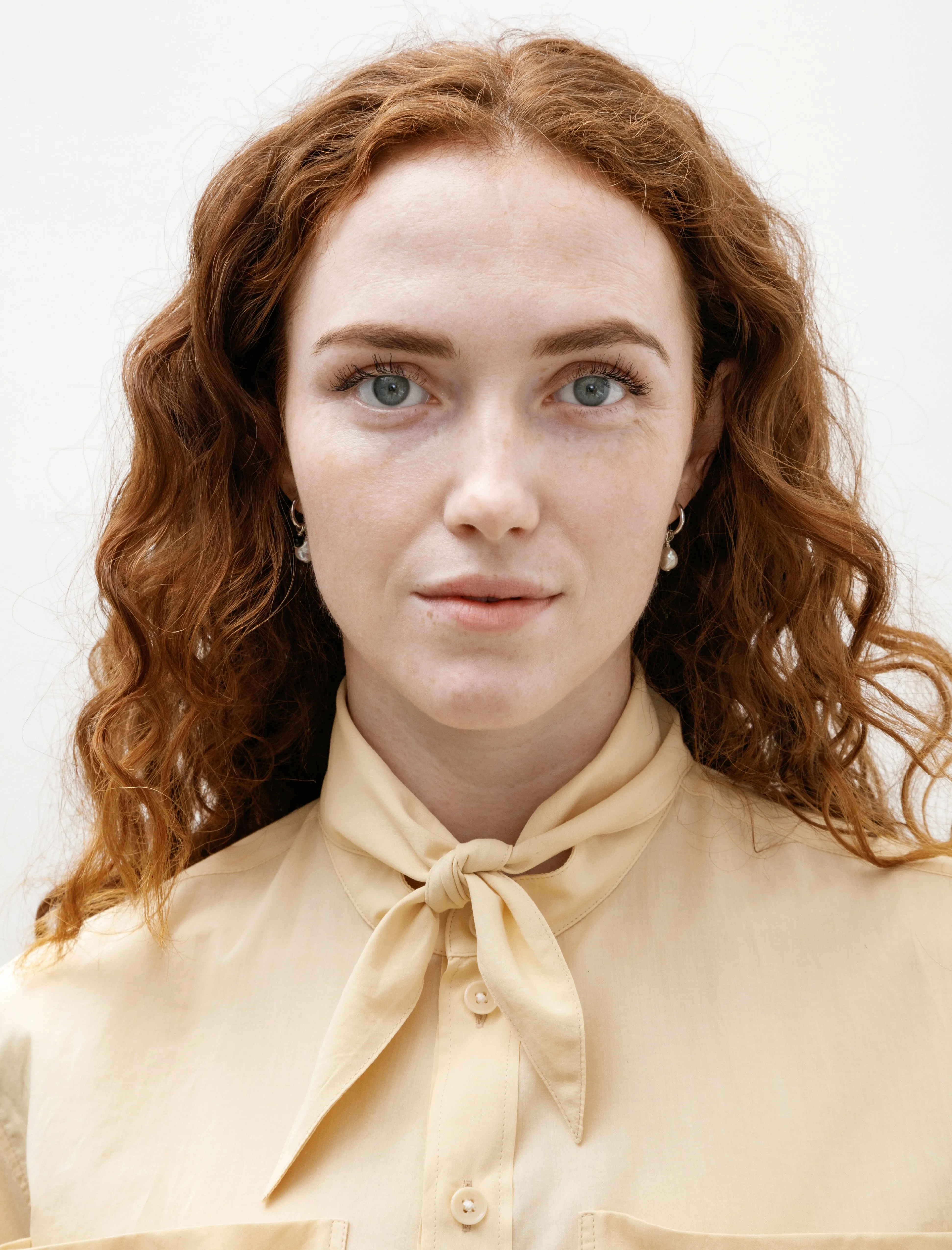 Short Sleeve Shirt w/ Foulard Washed Muslin Ice Apricot sold by SHOP NEIGHBOR product image thumbnail 4