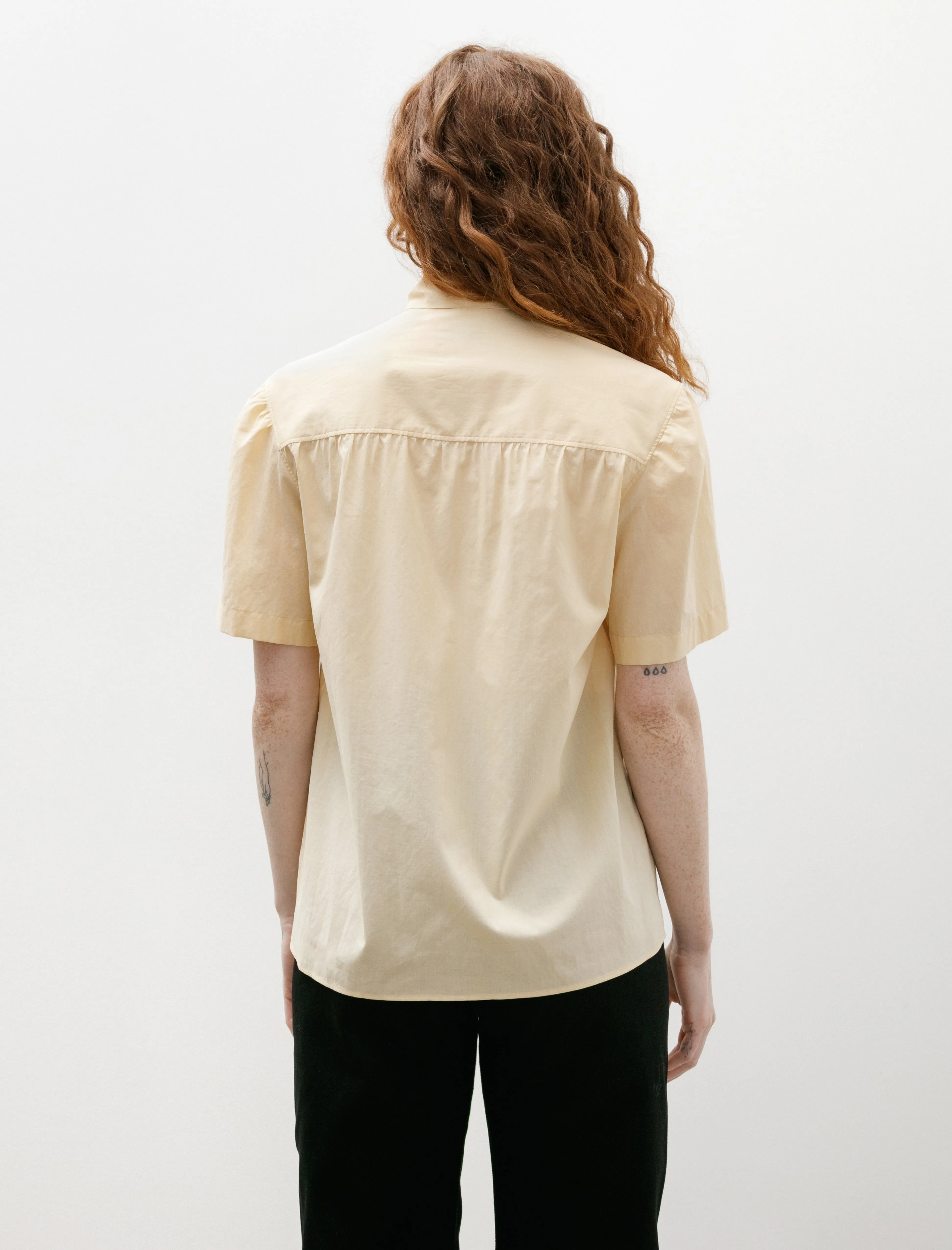 Short Sleeve Shirt w/ Foulard Washed Muslin Ice Apricot sold by SHOP NEIGHBOR product image thumbnail 3