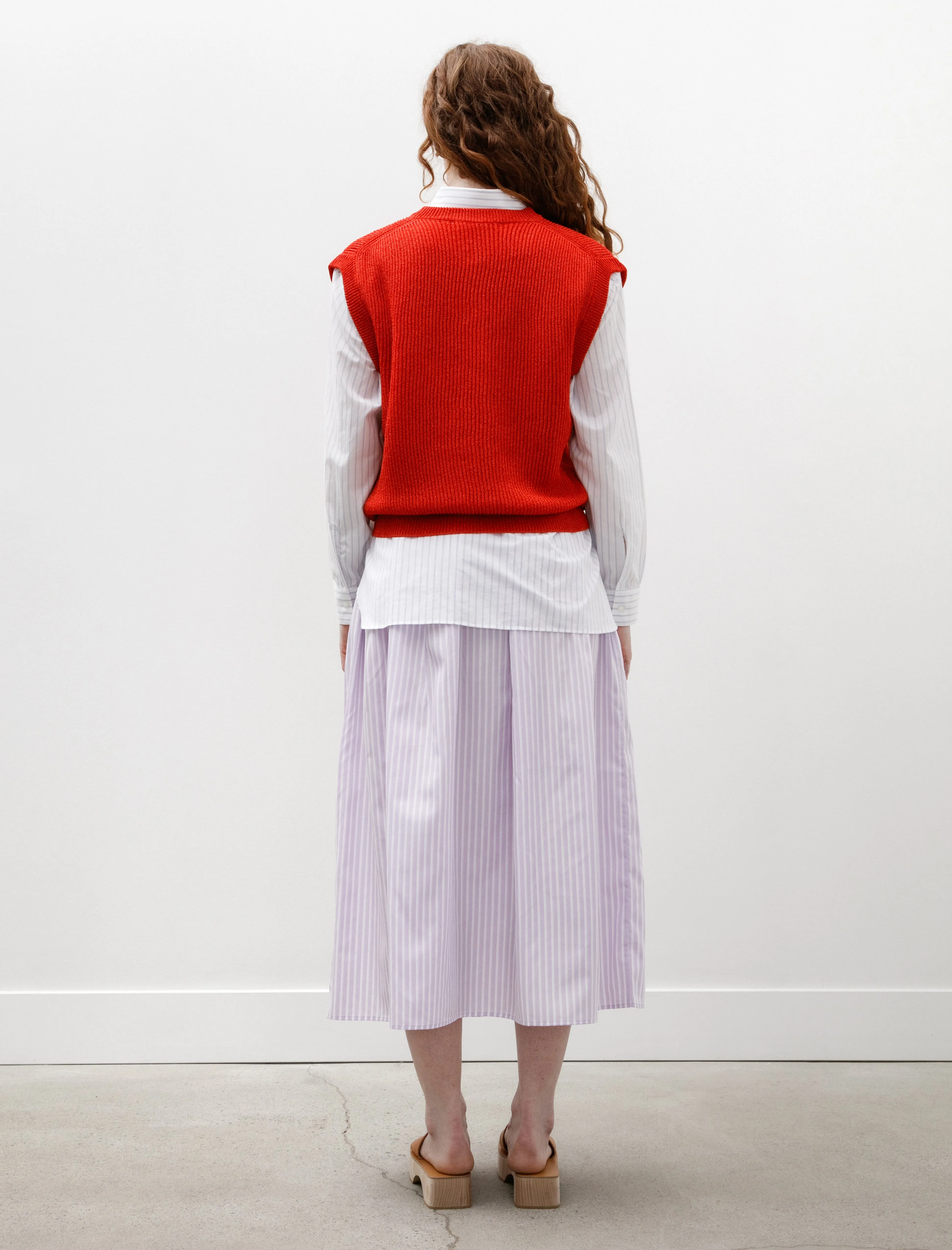 Maxi Skirt Mauve with White Stripes sold by SHOP NEIGHBOR product image thumbnail 5