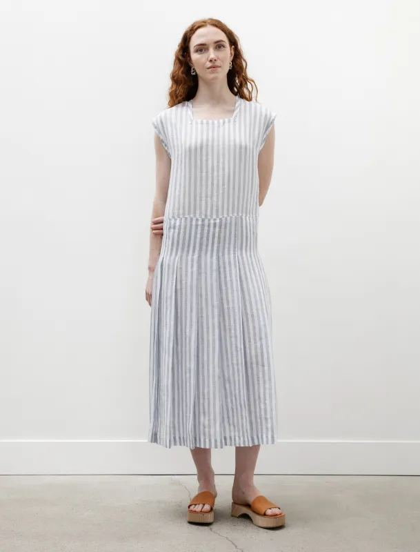 Tennis Dress Striped Light Blue Linen sold by SHOP NEIGHBOR