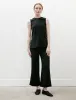 Woven Stripe Drawstring Trousers Black sold by SHOP NEIGHBOR