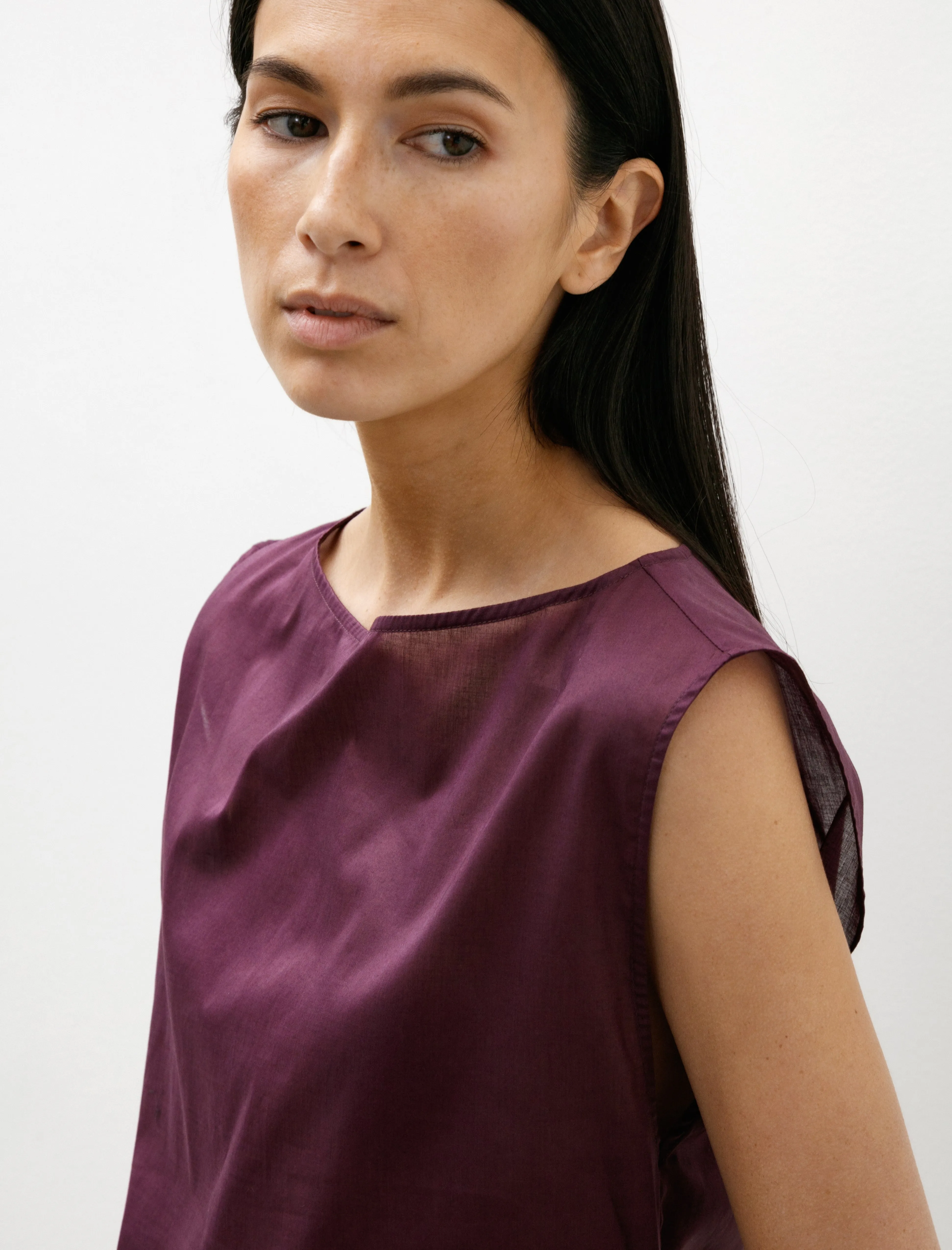 Open Neck Straight Top Plum sold by SHOP NEIGHBOR product image thumbnail 2