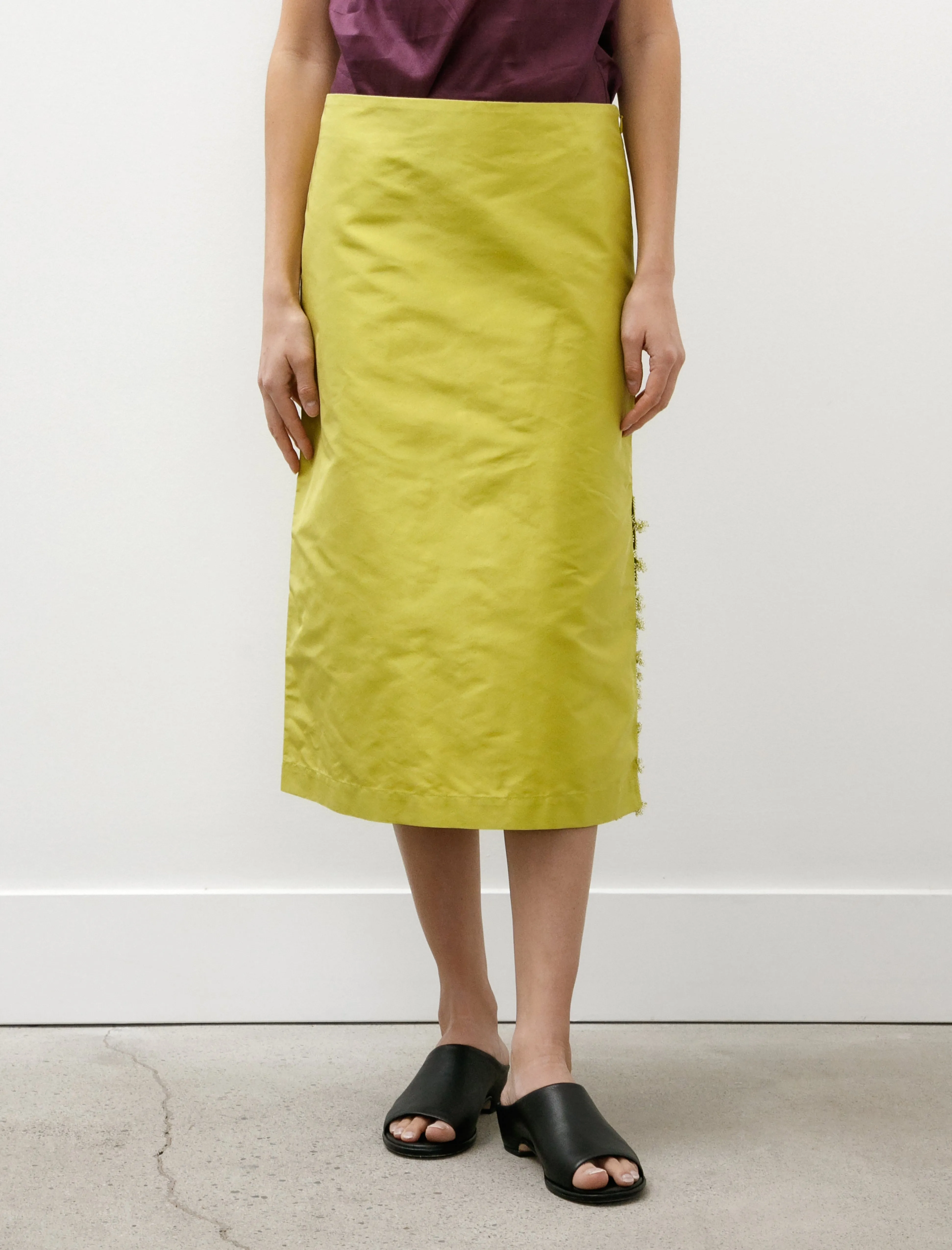 Silk Skirt with Oya Glass Bead Pistachio sold by SHOP NEIGHBOR product image thumbnail 5