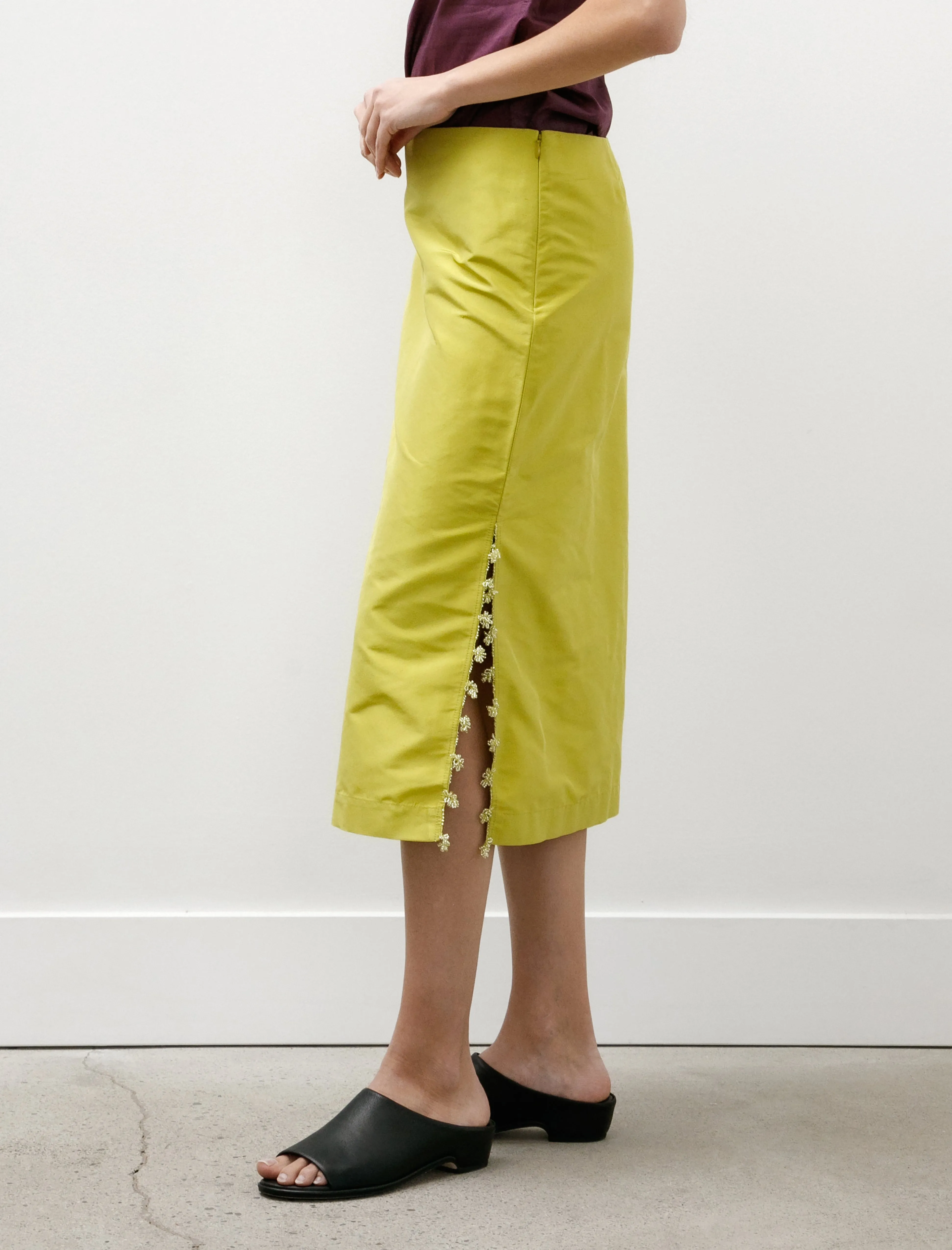 Silk Skirt with Oya Glass Bead Pistachio sold by SHOP NEIGHBOR product image thumbnail 2
