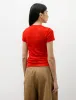 Sheer Rib Tight T-Shirt Red sold by SHOP NEIGHBOR