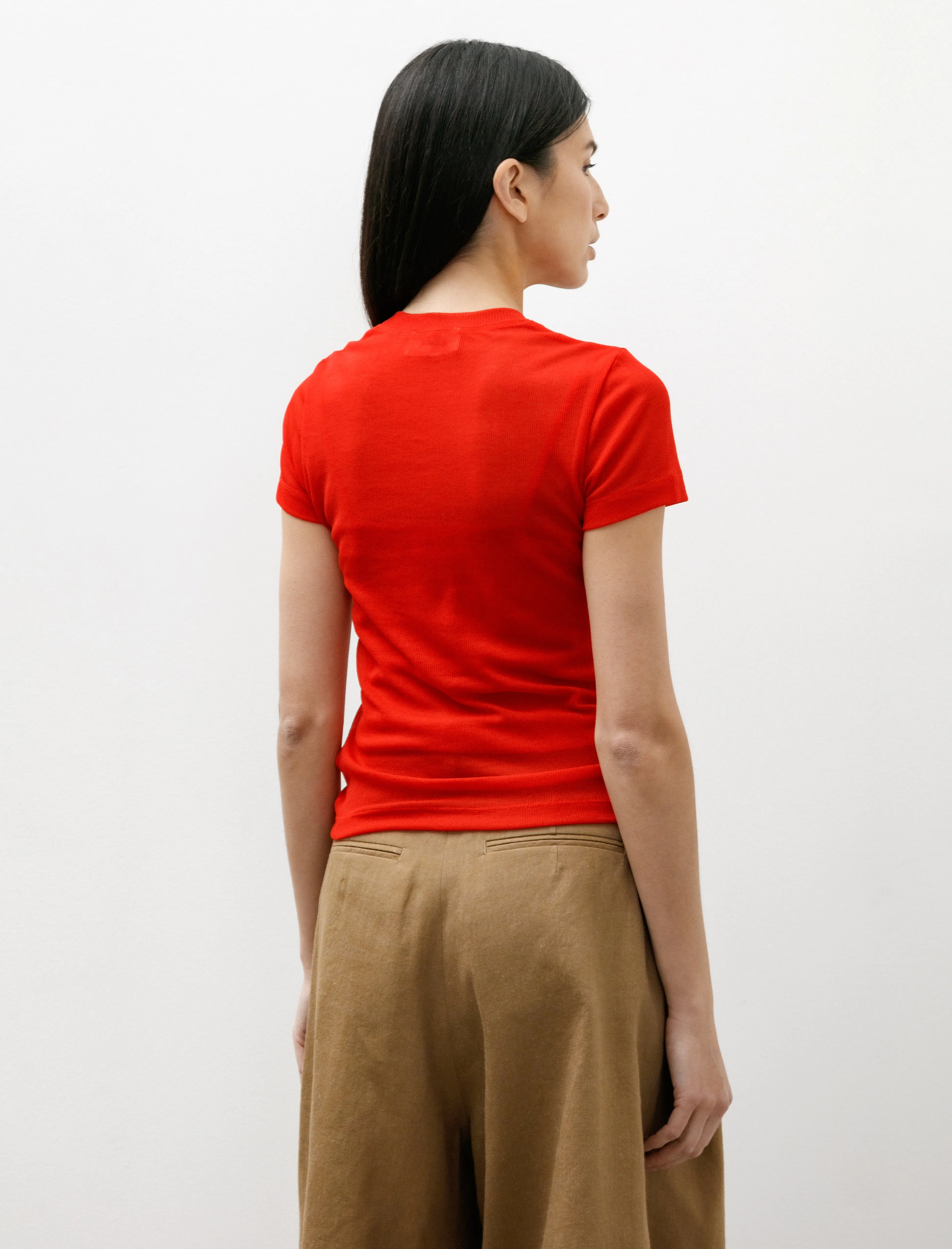 Sheer Rib Tight T-Shirt Red sold by SHOP NEIGHBOR product image thumbnail 4