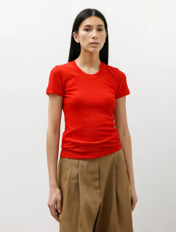 Sheer Rib Tight T-Shirt Red sold by SHOP NEIGHBOR