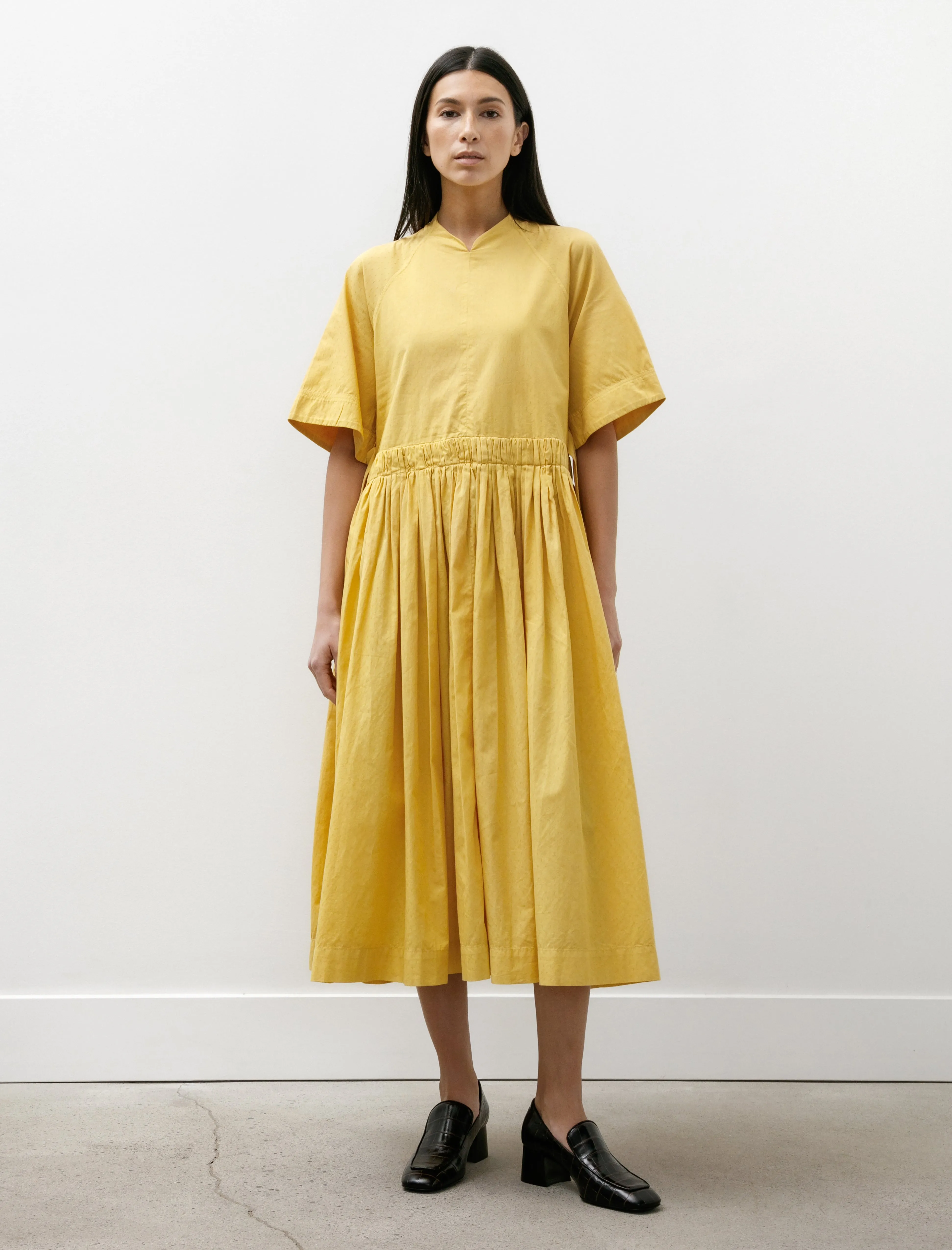 Raglan Gathered Dress Daffodil sold by SHOP NEIGHBOR