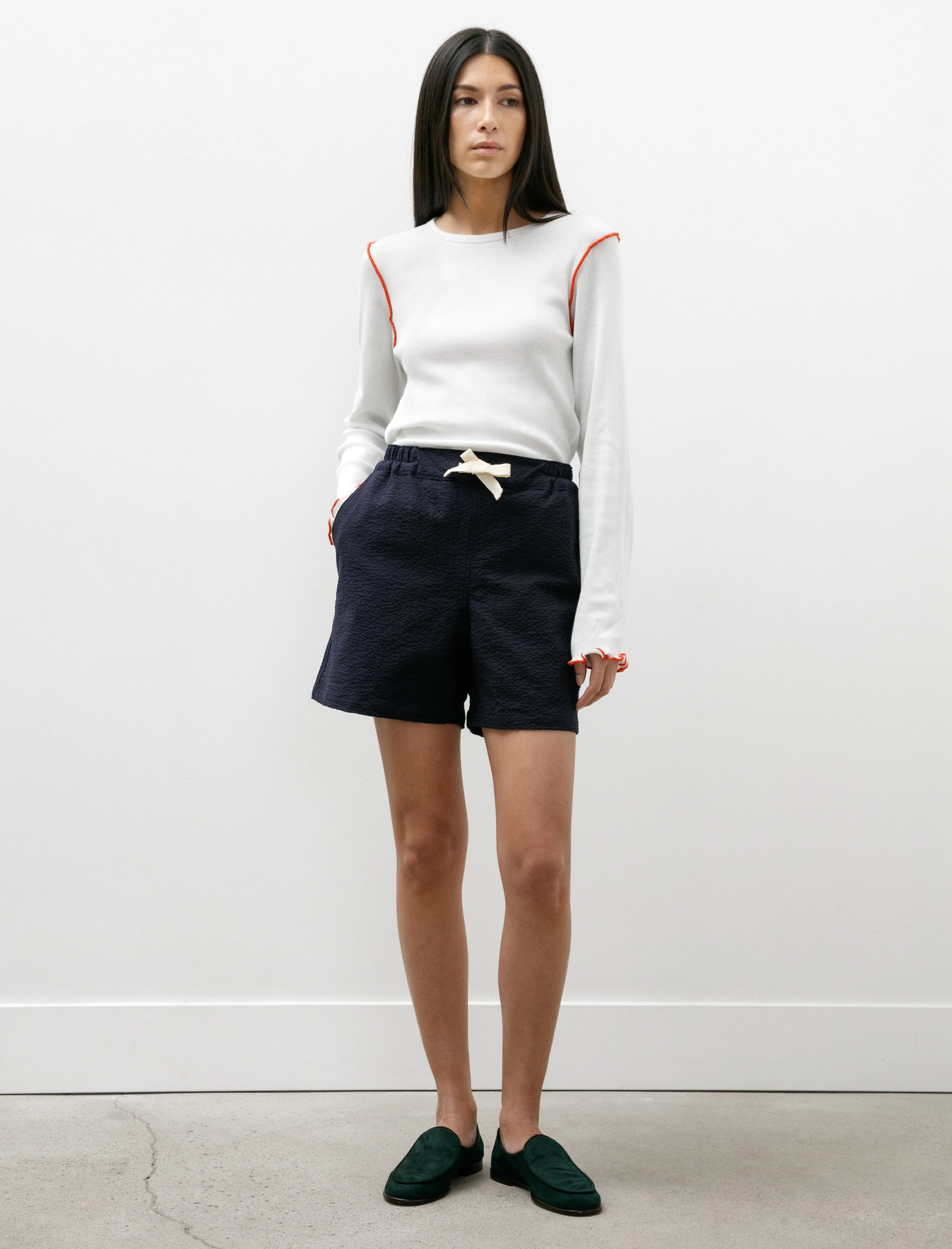 Private Shorts Seersucker Navy sold by SHOP NEIGHBOR