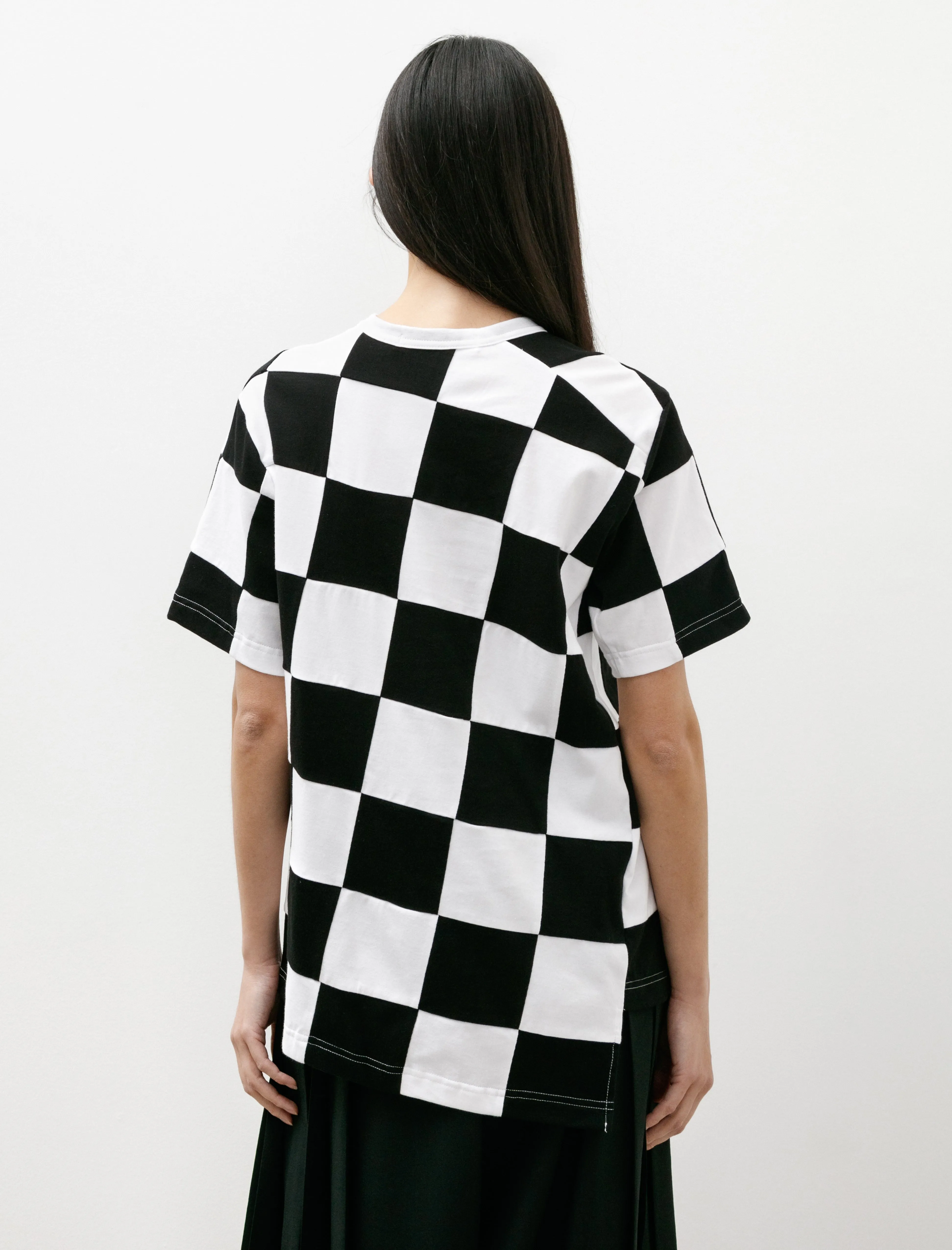Wave Checked T-Shirt Black/White sold by SHOP NEIGHBOR product image thumbnail 5