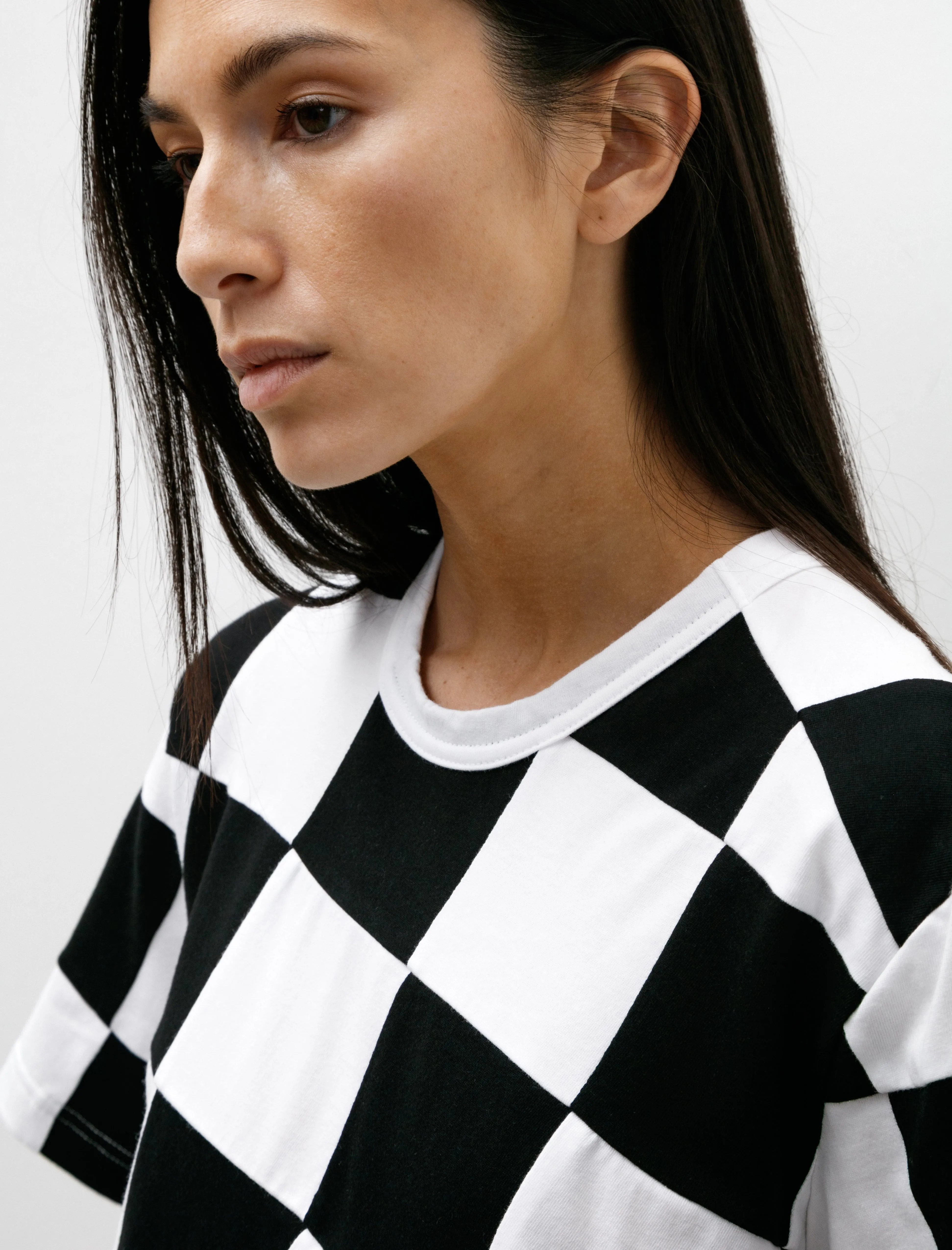 Wave Checked T-Shirt Black/White sold by SHOP NEIGHBOR product image thumbnail 3