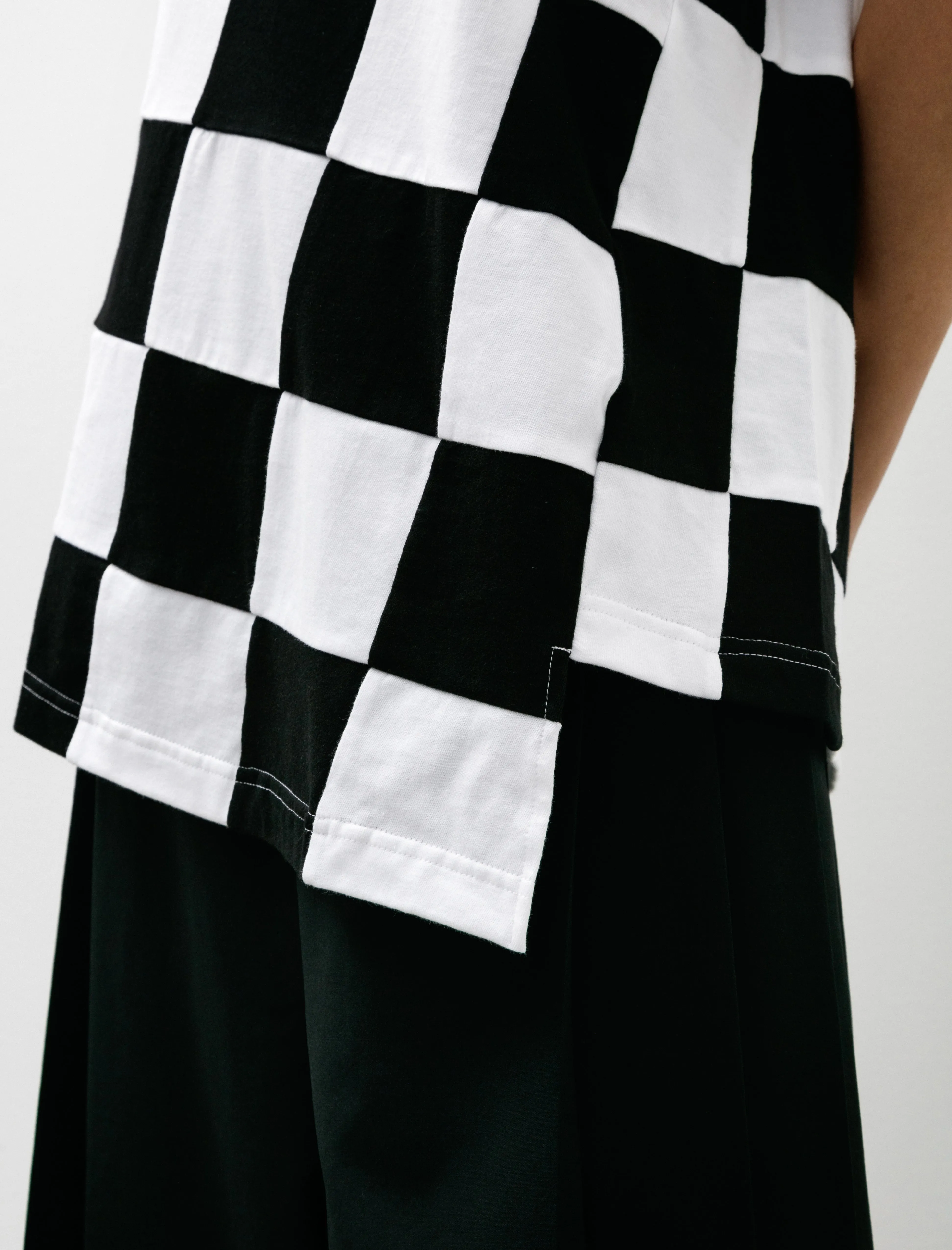 Wave Checked T-Shirt Black/White sold by SHOP NEIGHBOR product image thumbnail 2
