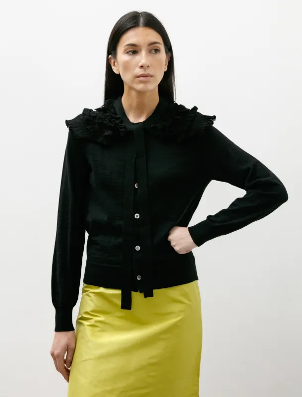 Removable Collar Cardigan Black sold by SHOP NEIGHBOR