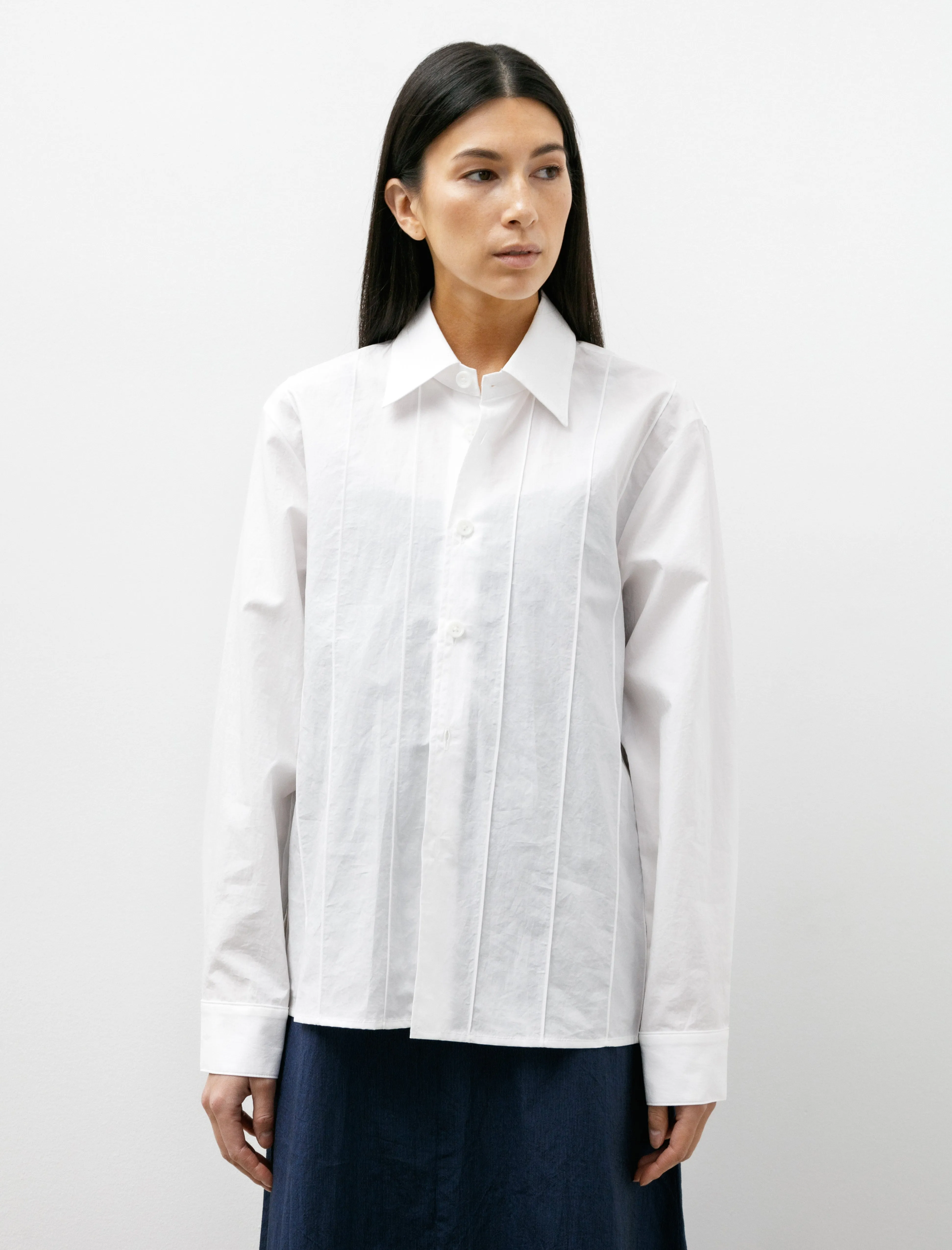 W-R18 Shirt-4 Tuck Shirt White Typewriter sold by SHOP NEIGHBOR