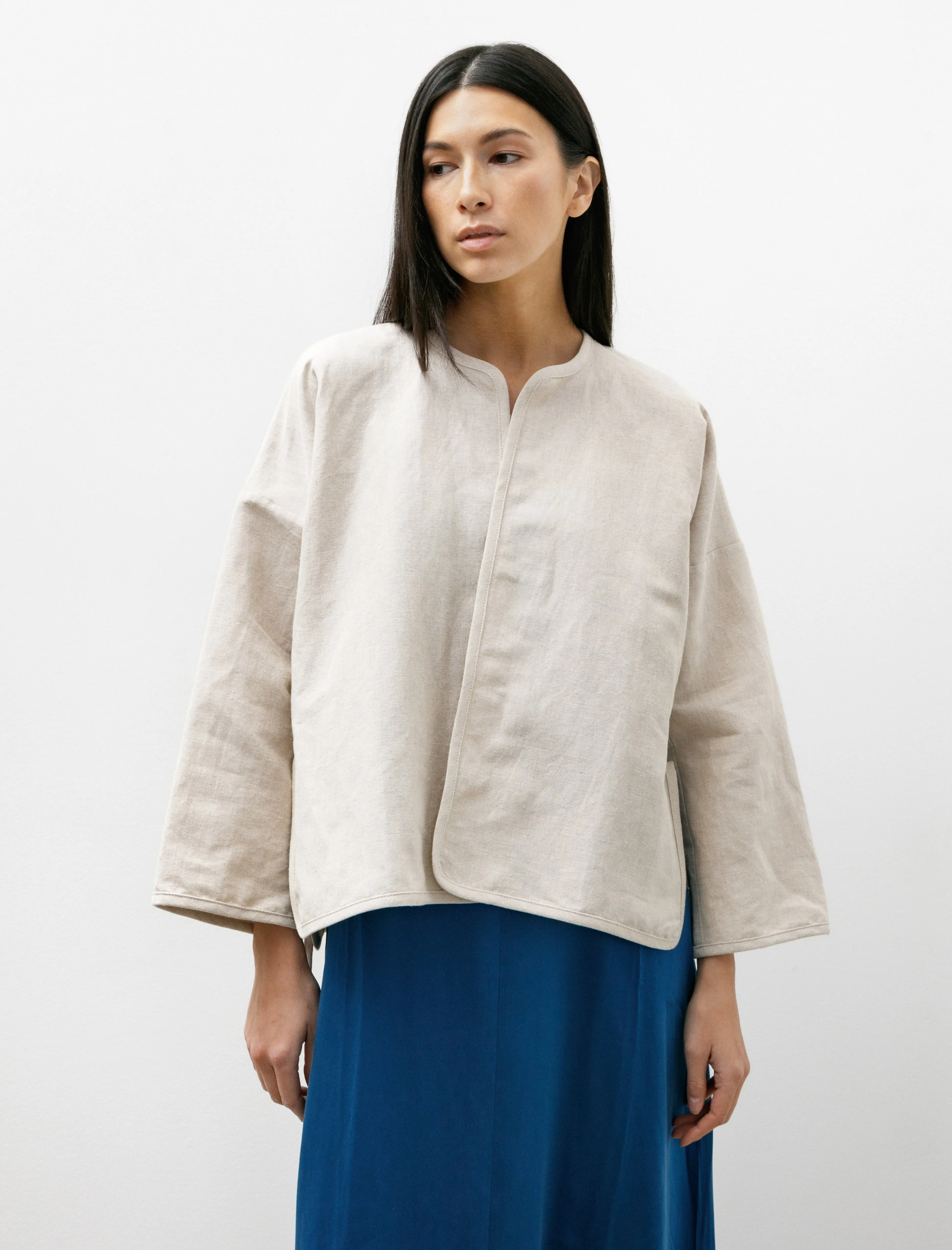 W-R18 Shirt-7 Cross Cardigan Undyed Bamboo sold by SHOP NEIGHBOR product image thumbnail 3
