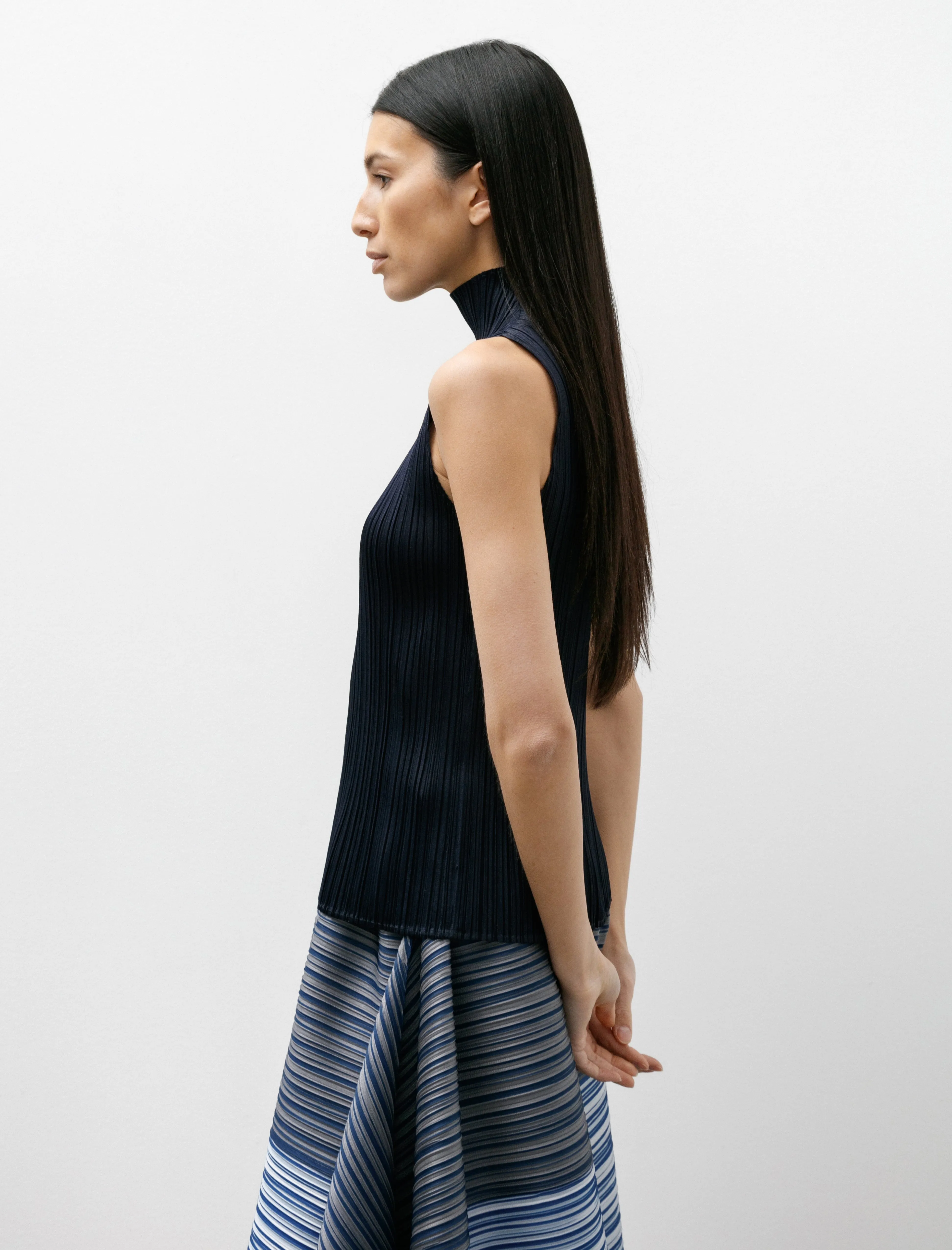 New Colourful Basics Mockneck Tank Navy sold by SHOP NEIGHBOR product image thumbnail 3