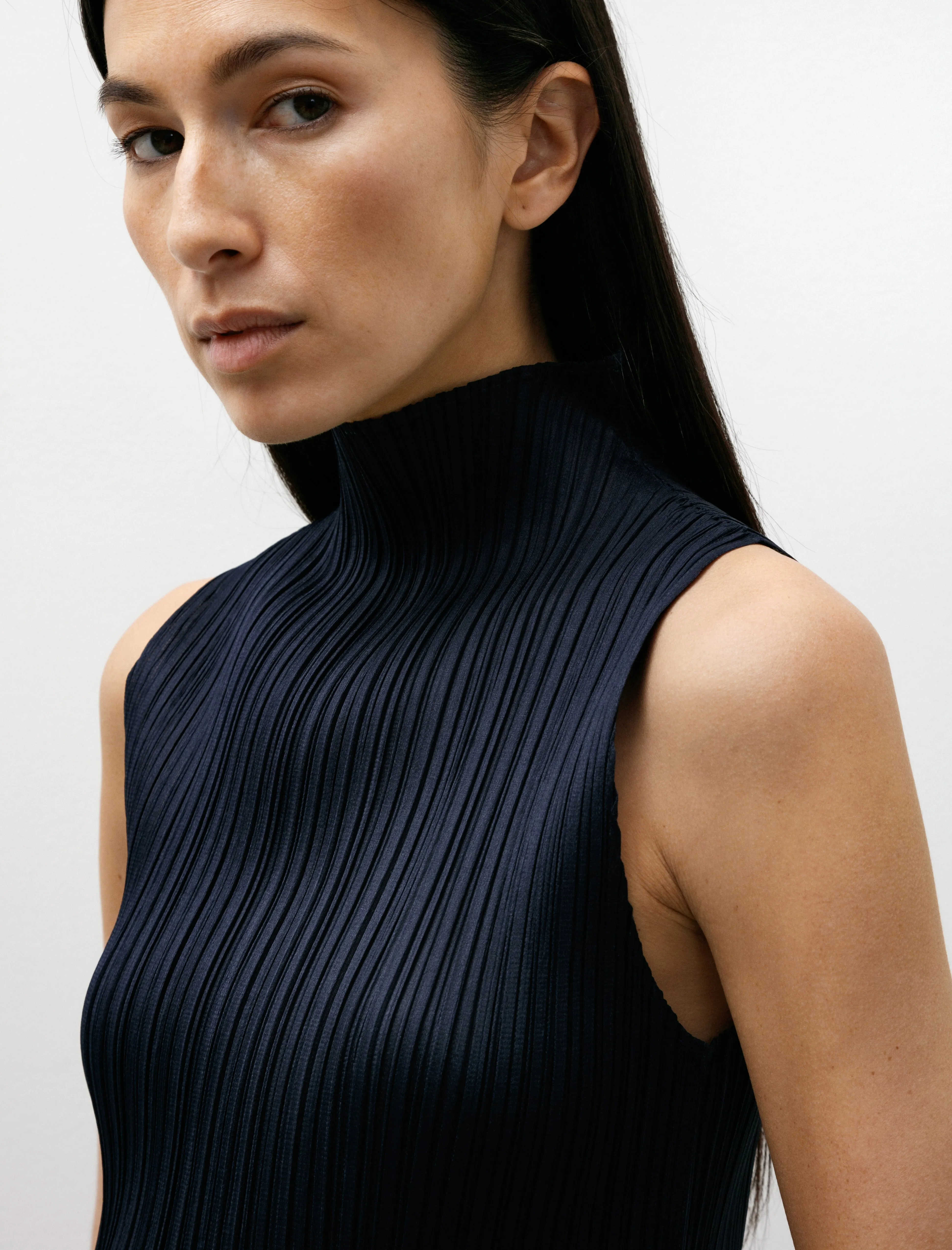 New Colourful Basics Mockneck Tank Navy sold by SHOP NEIGHBOR product image thumbnail 2